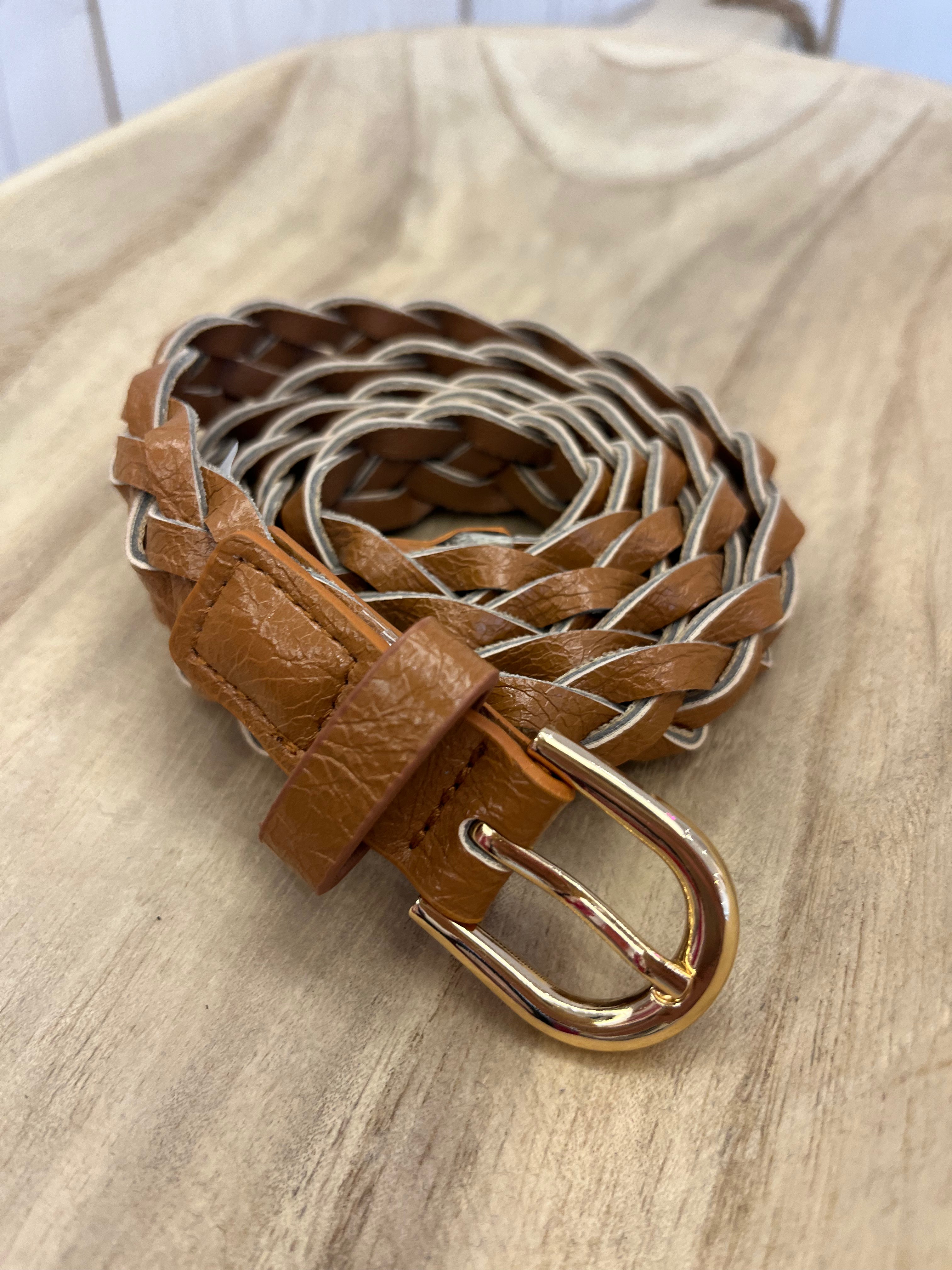 Thin Plaited Belt