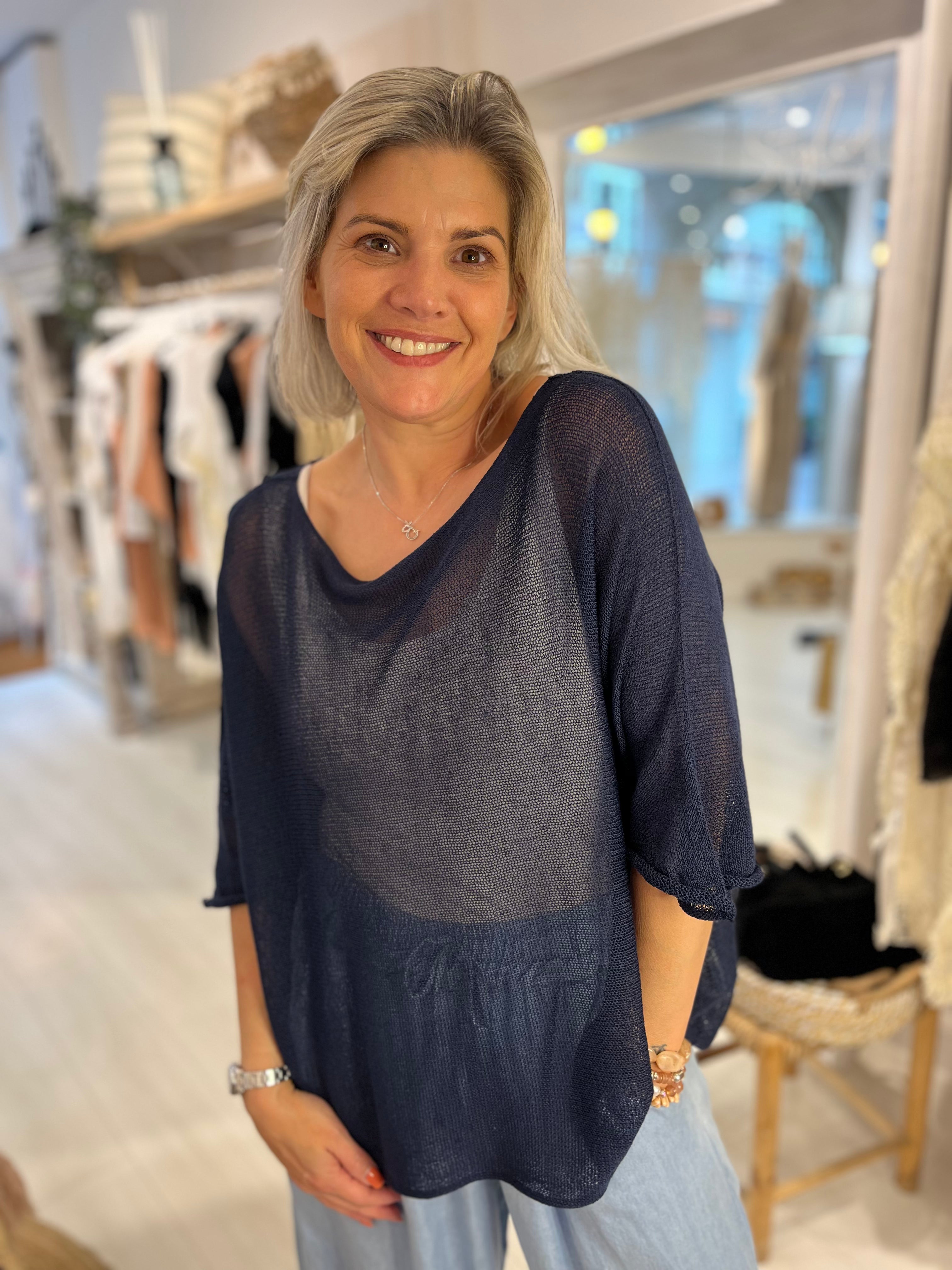 Cassia 3/4 Sleeve Slouch Knit