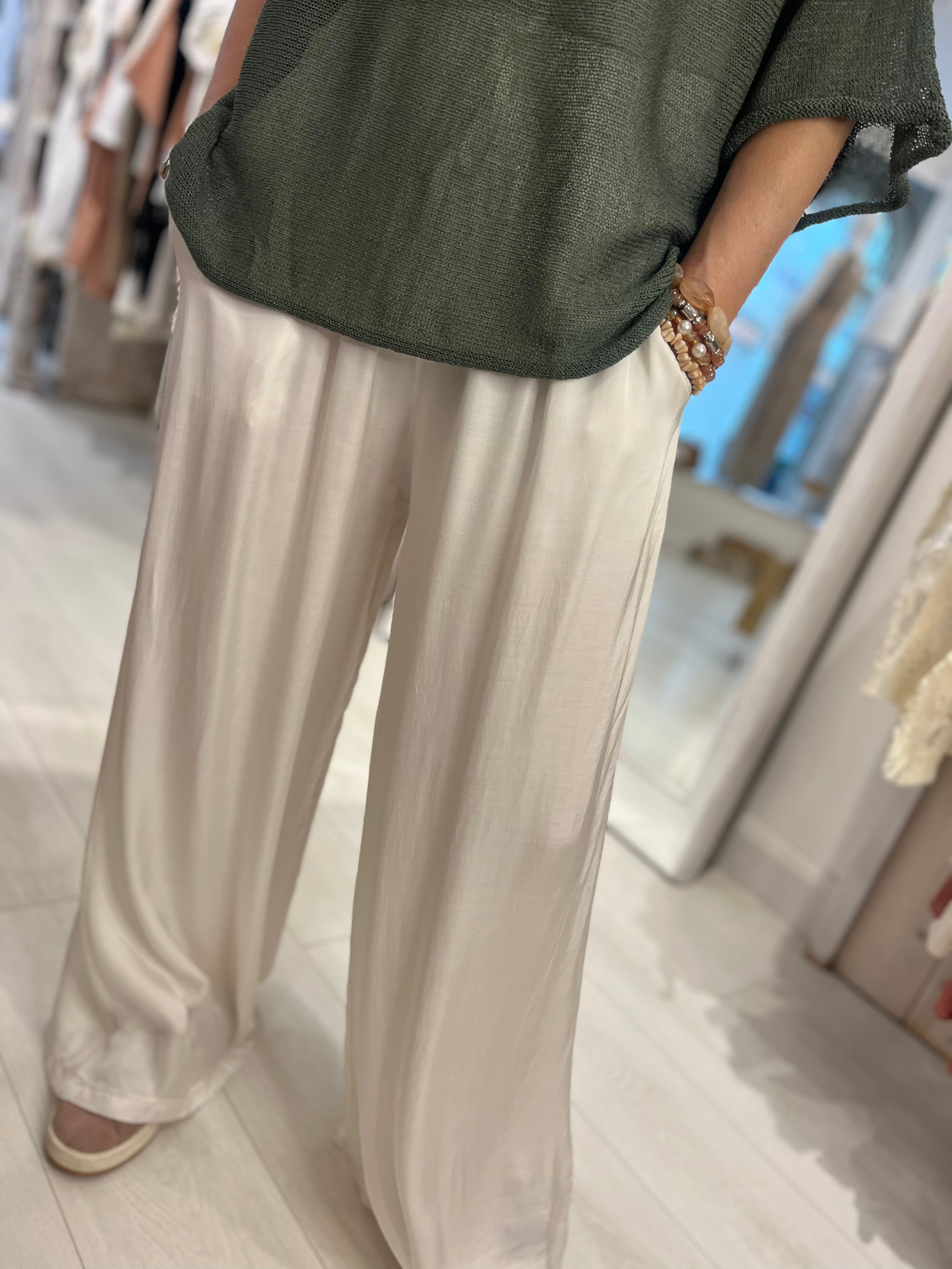 Ivy Satin Wide Leg Trouser