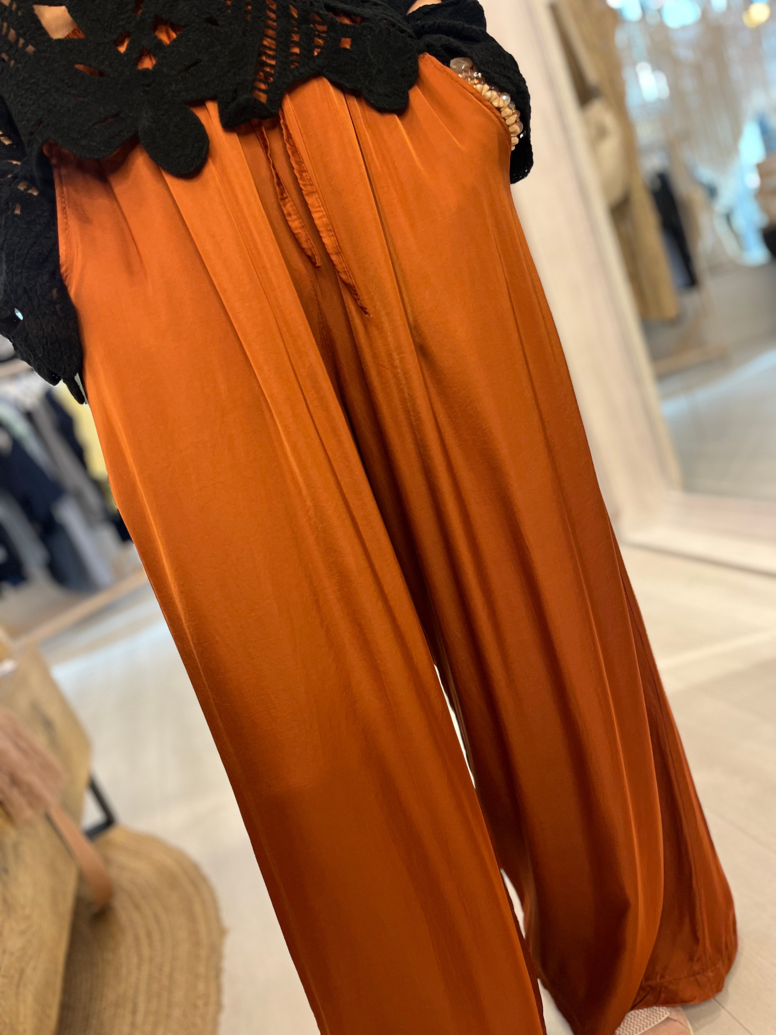 Ivy Satin Wide Leg Trouser