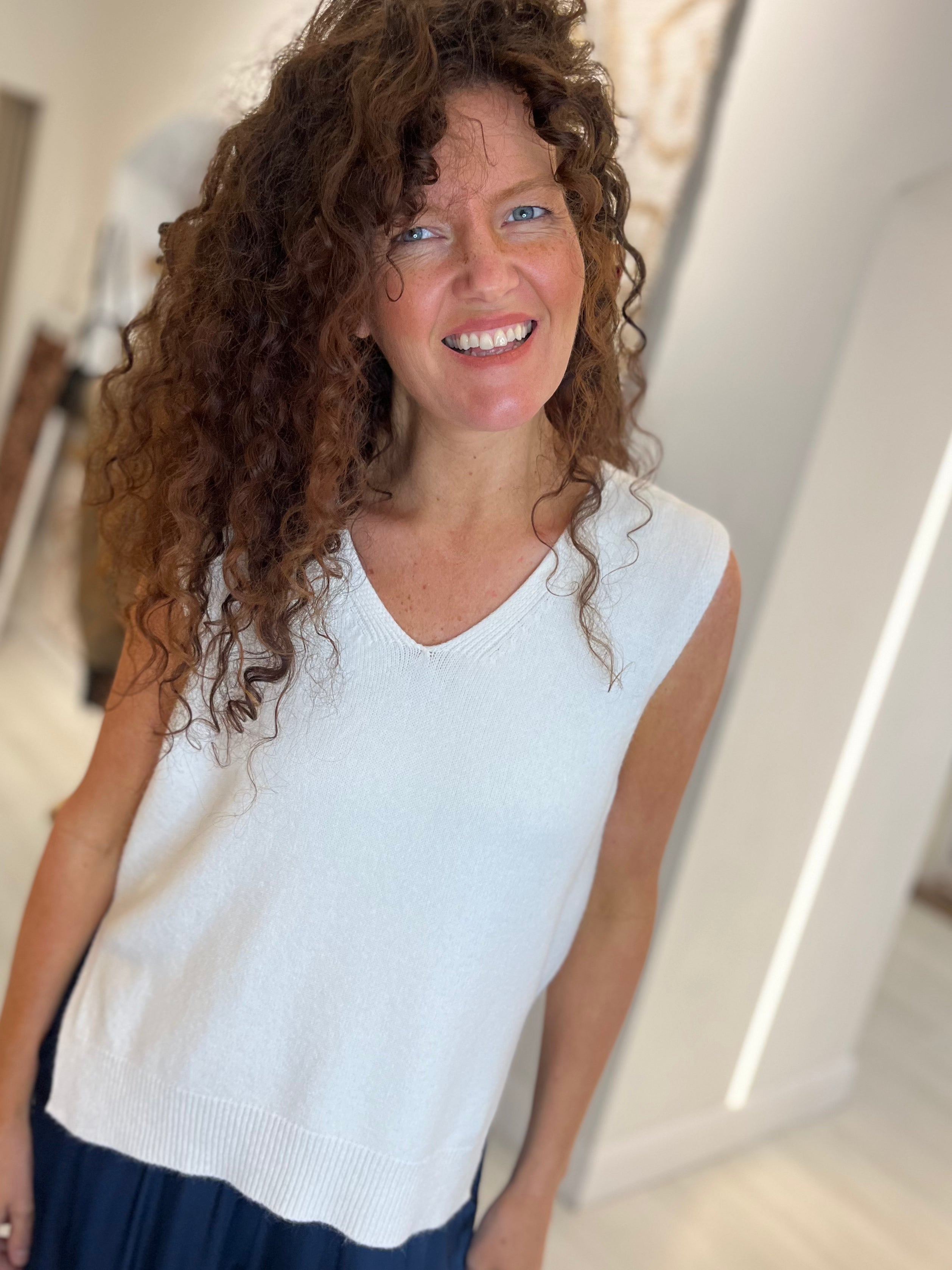 Luxe V-Neck Knit Tank