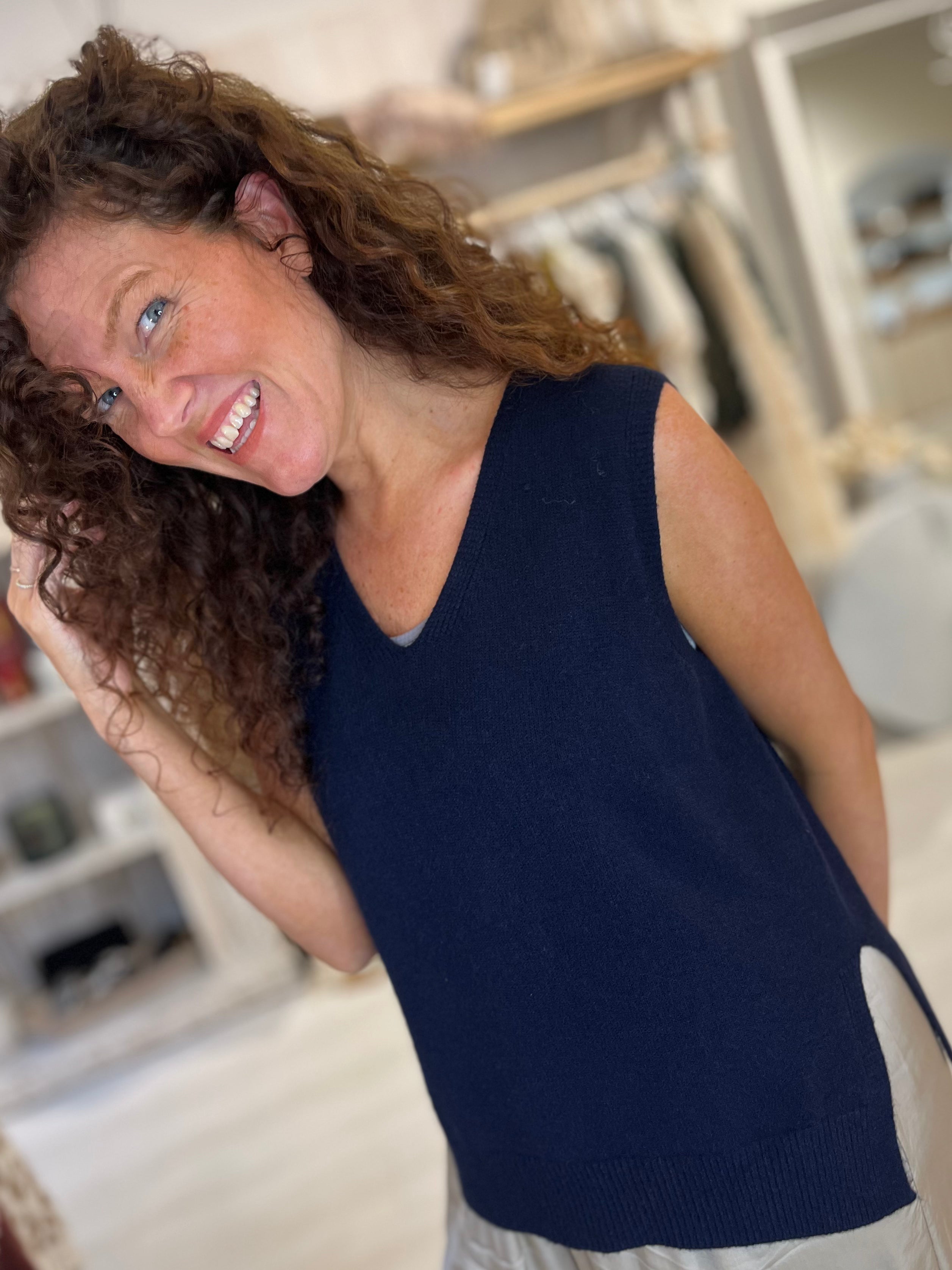 Luxury V-Neck Knit Tank