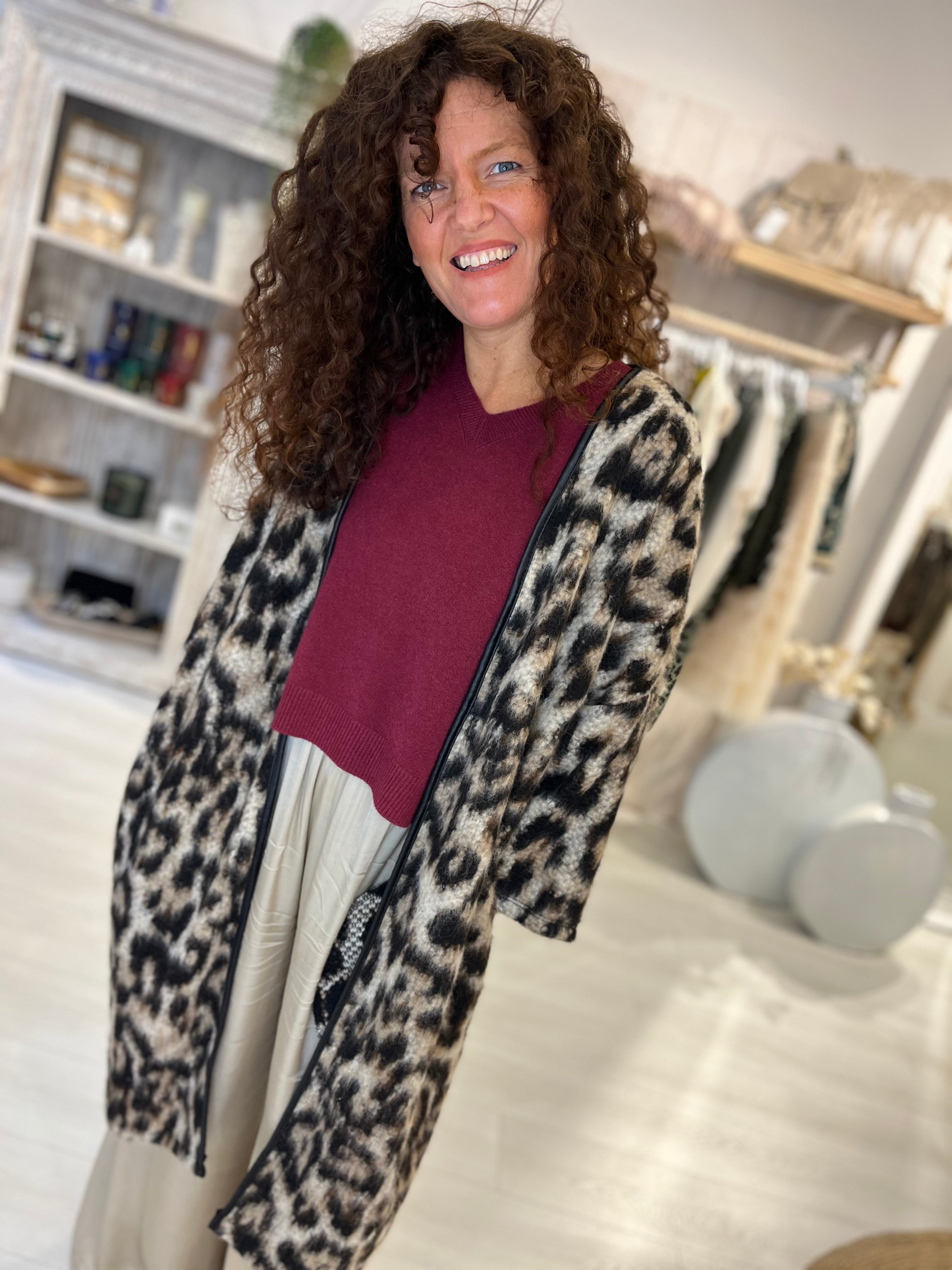 Mara Leopard Cardigan