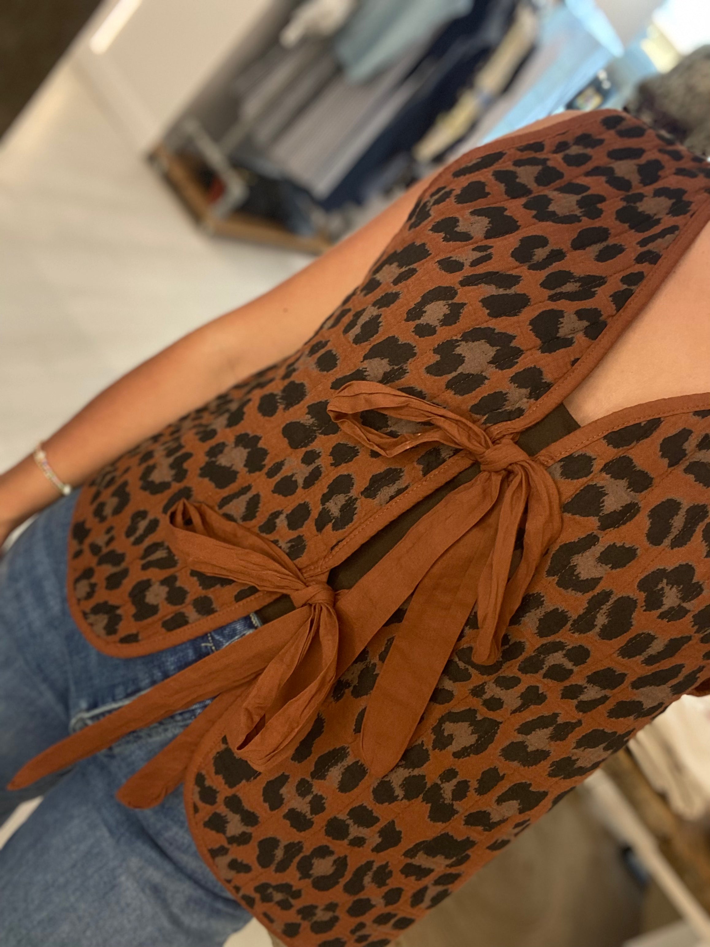 Ellie Leopard Waistcoat