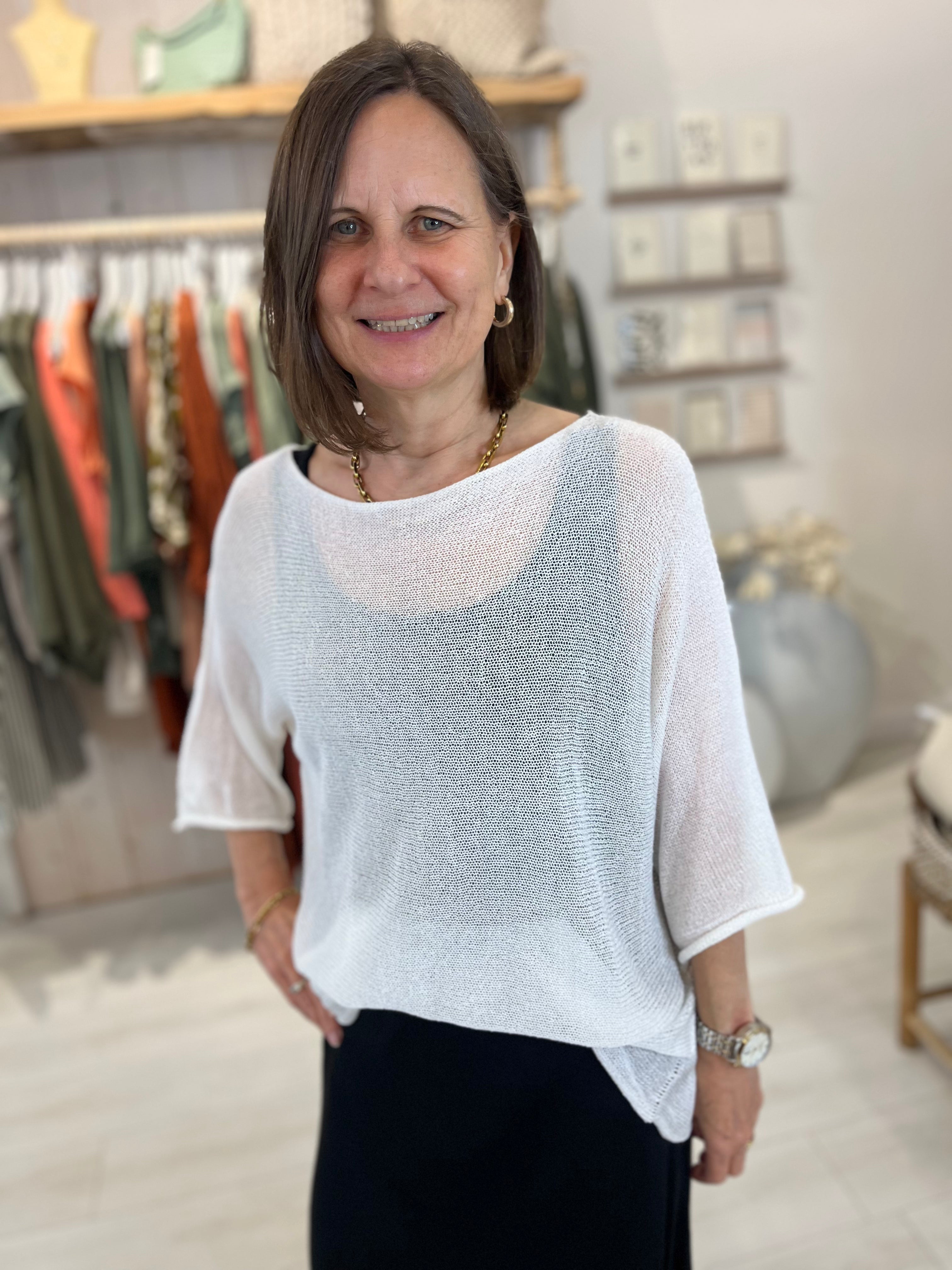 Cassia 3/4 Sleeve Slouch Knit
