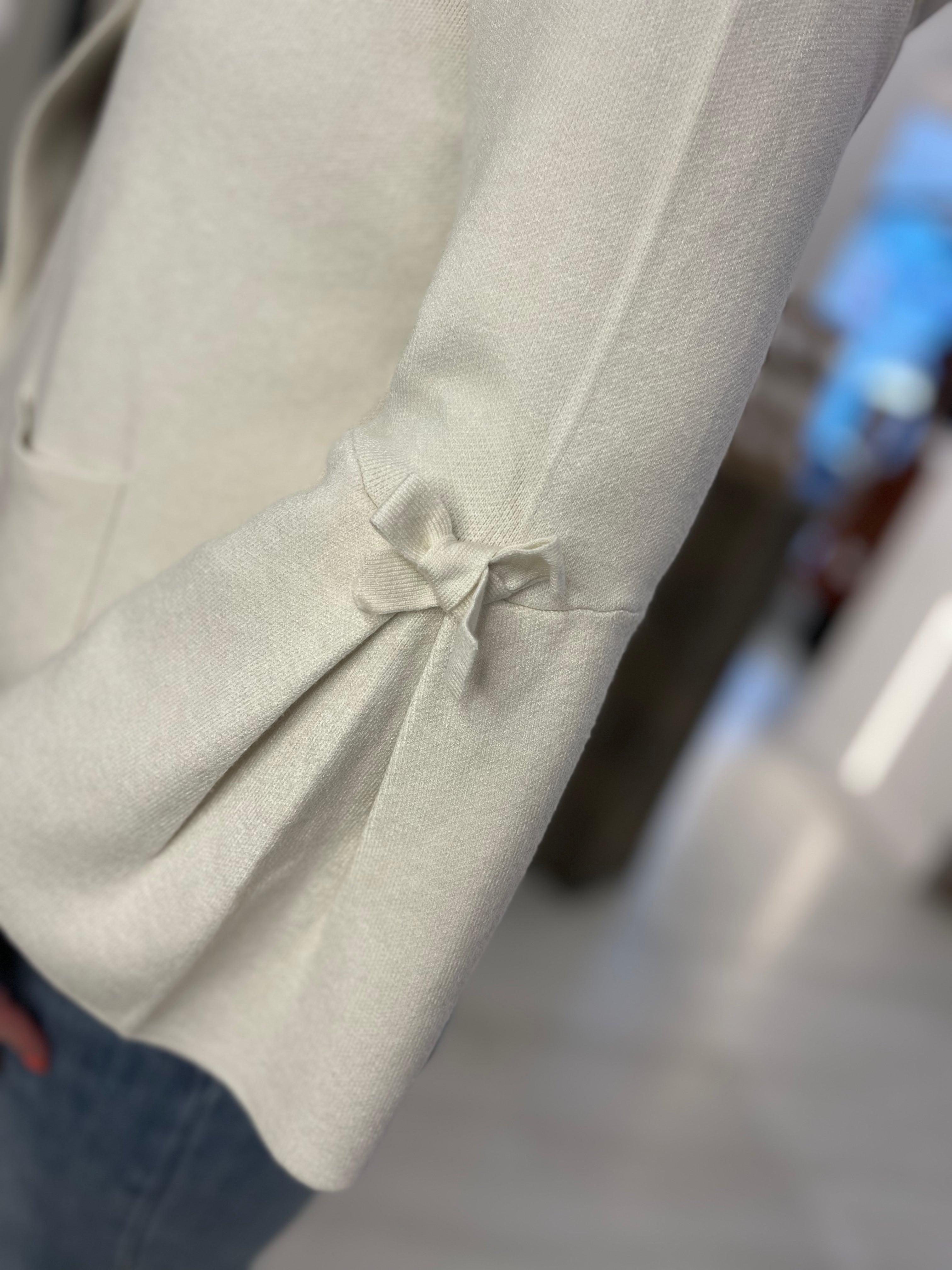 Elsie Bow Button Front Knit