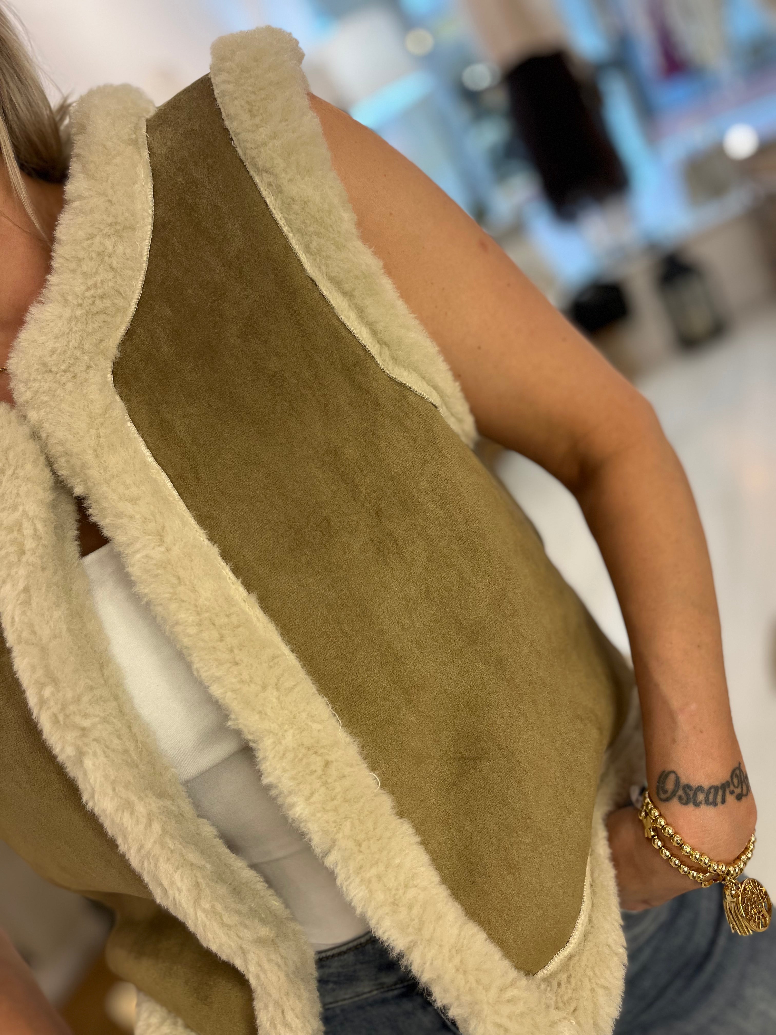 Fiona Faux Fur Lined Waistcoat