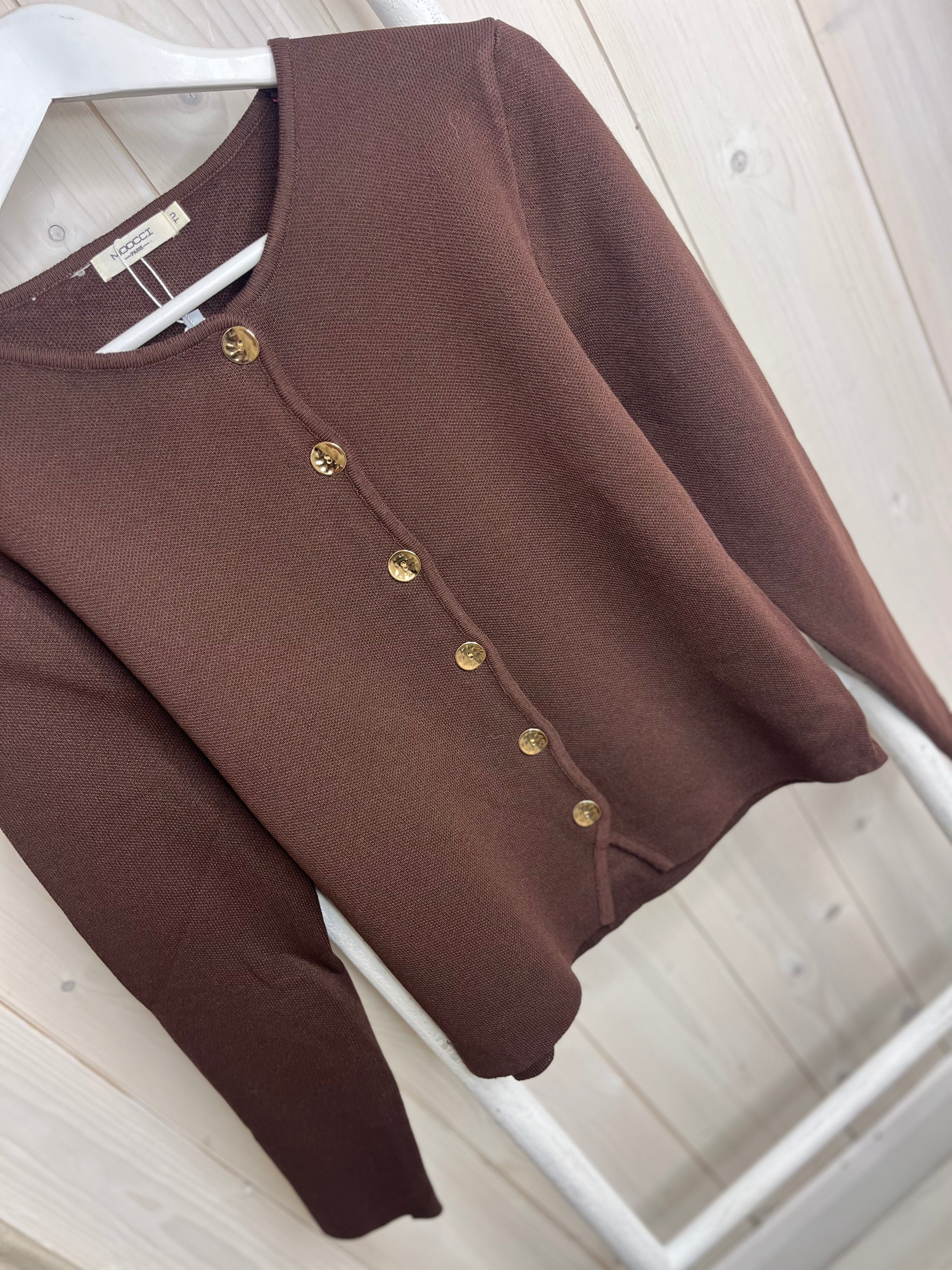Tate Gold Button Cardigan