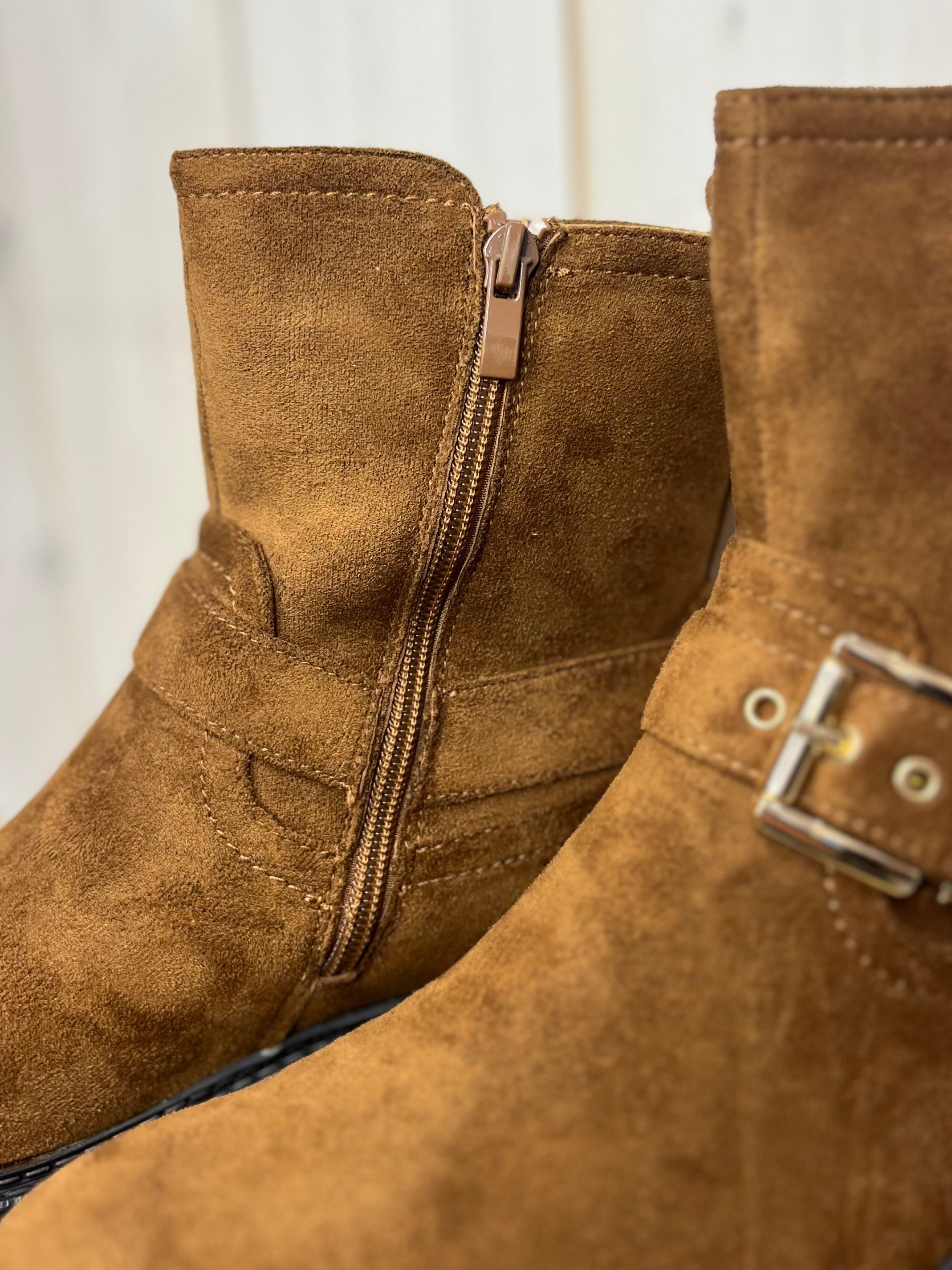 Brown Suedette Chelsea boot