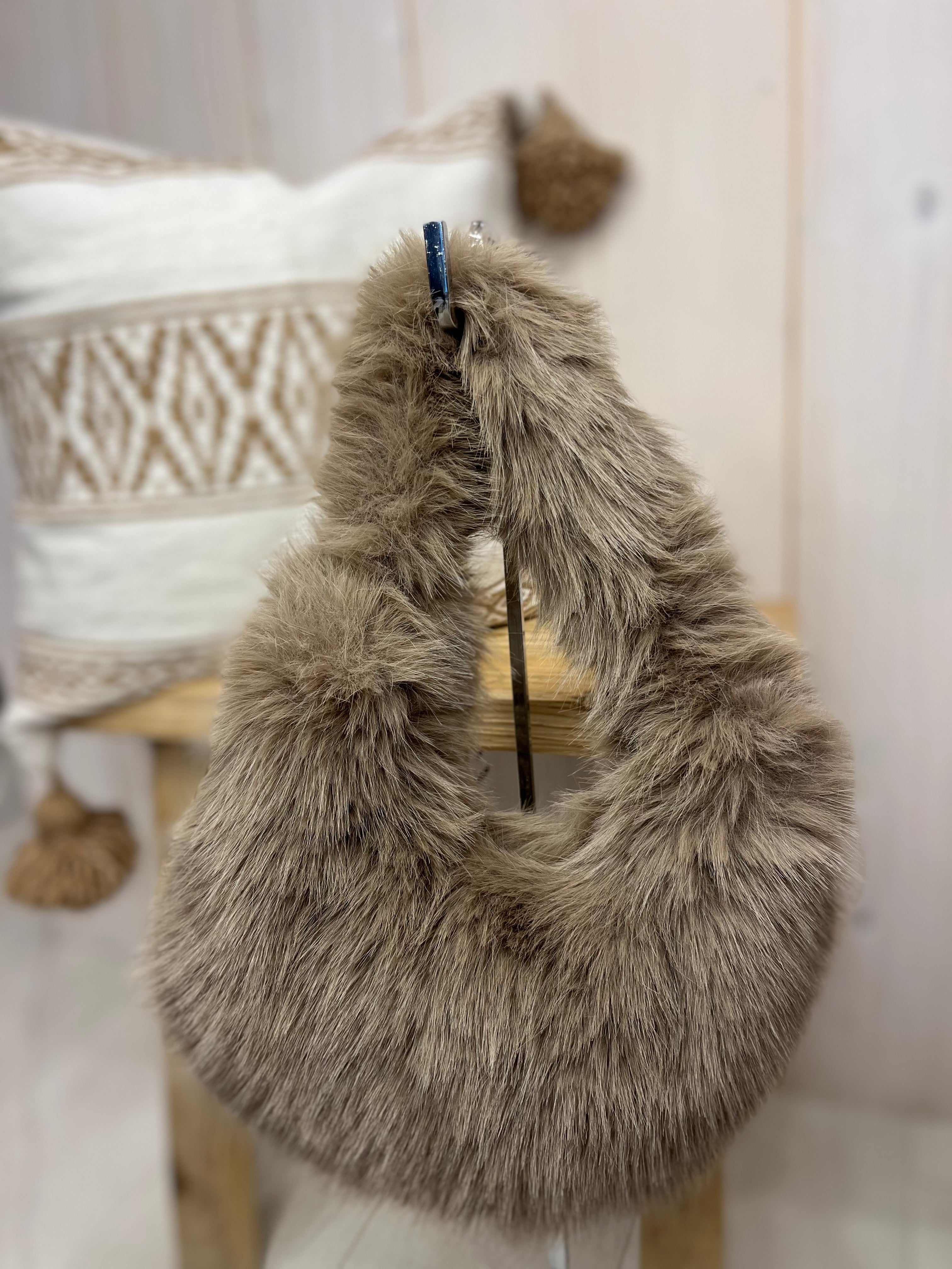 Faux Fur Mini Tote Bag