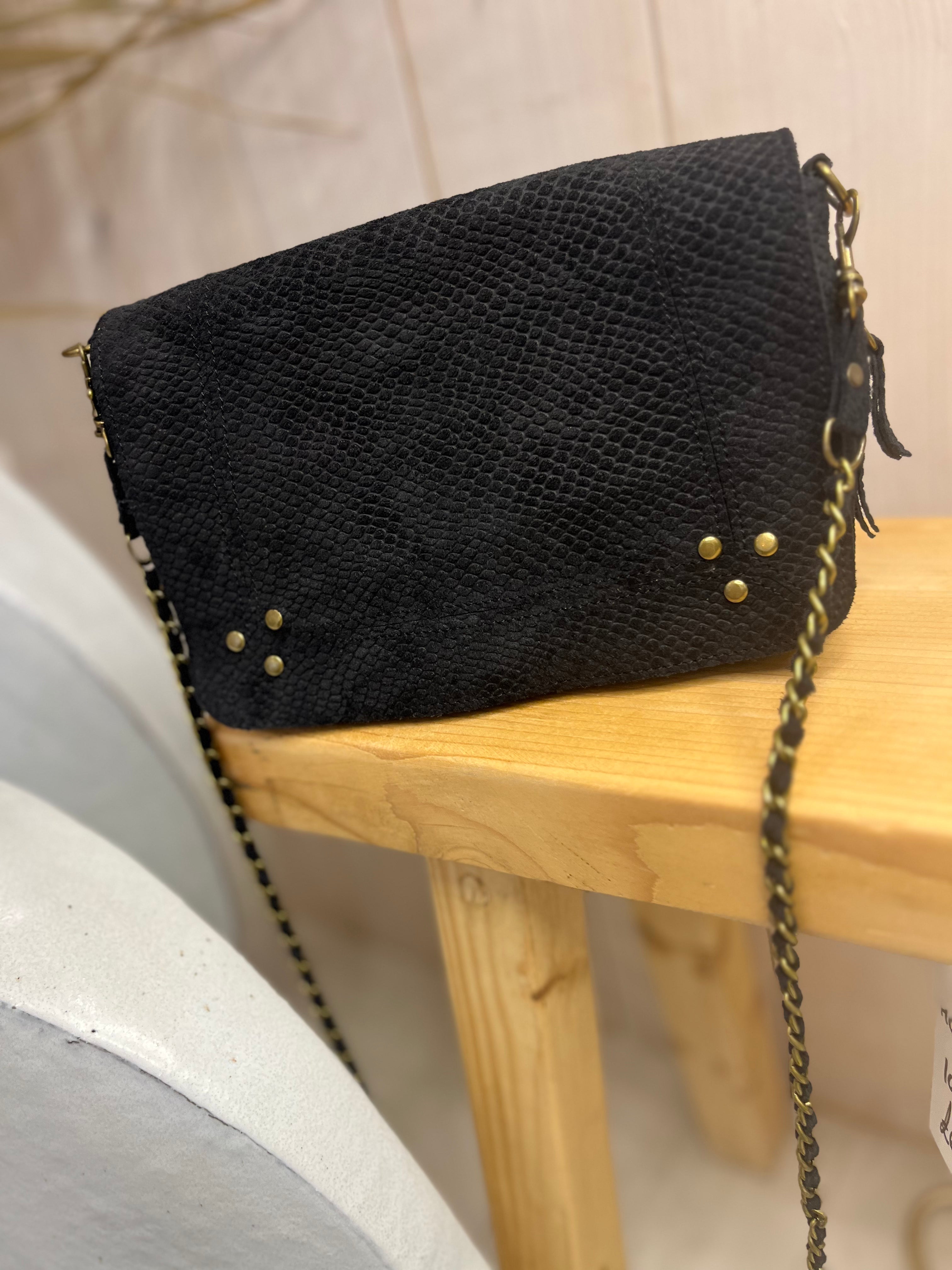 Suede Zip Around Bag
