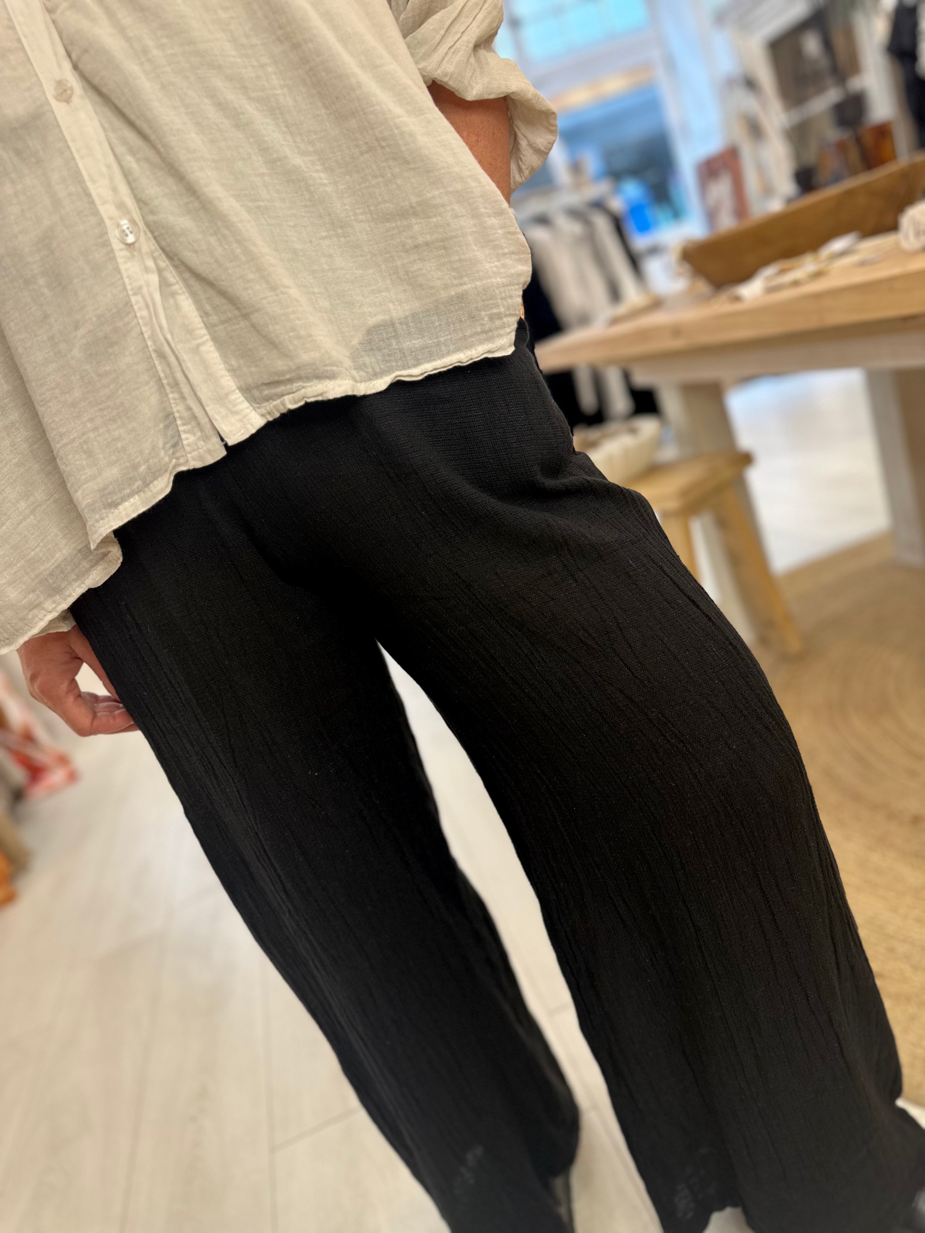 Jodie Linen Wide Leg Trousers