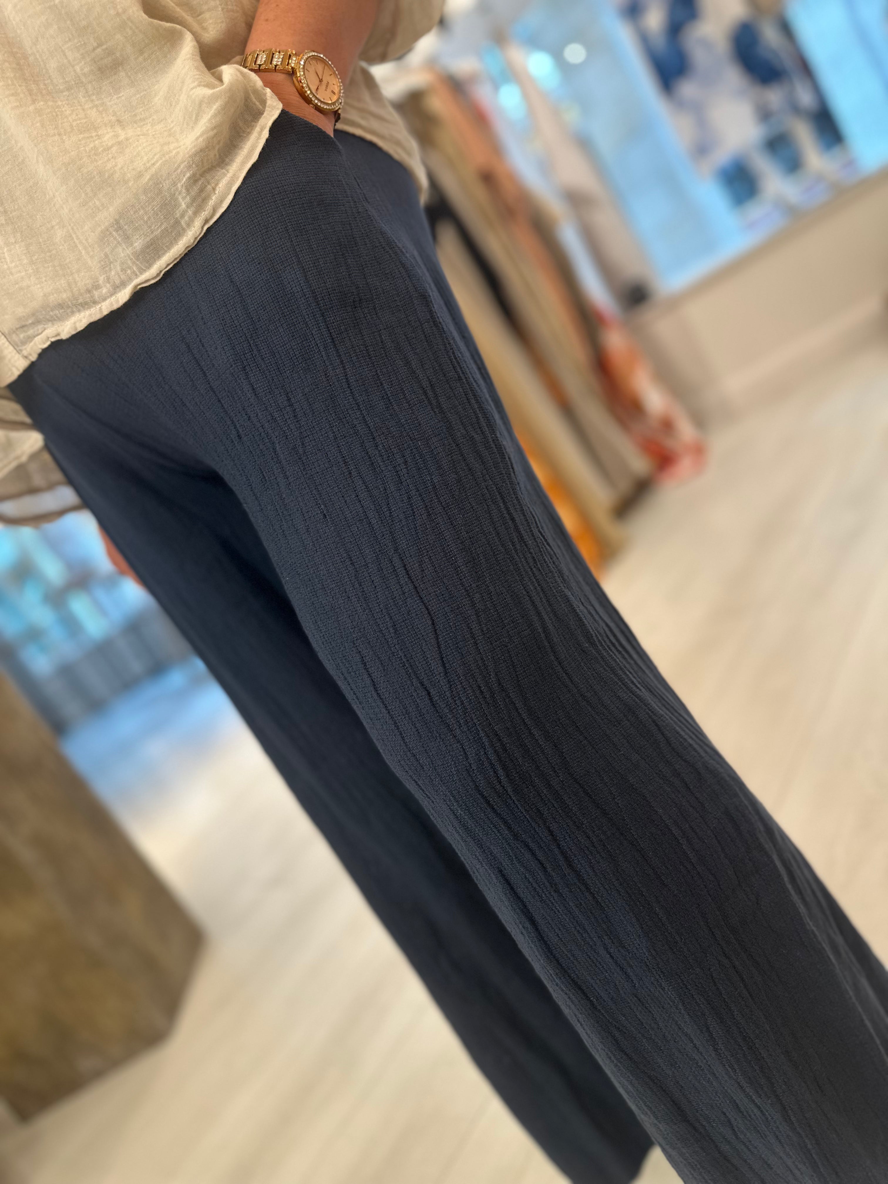 Jodie Linen Wide Leg Trousers