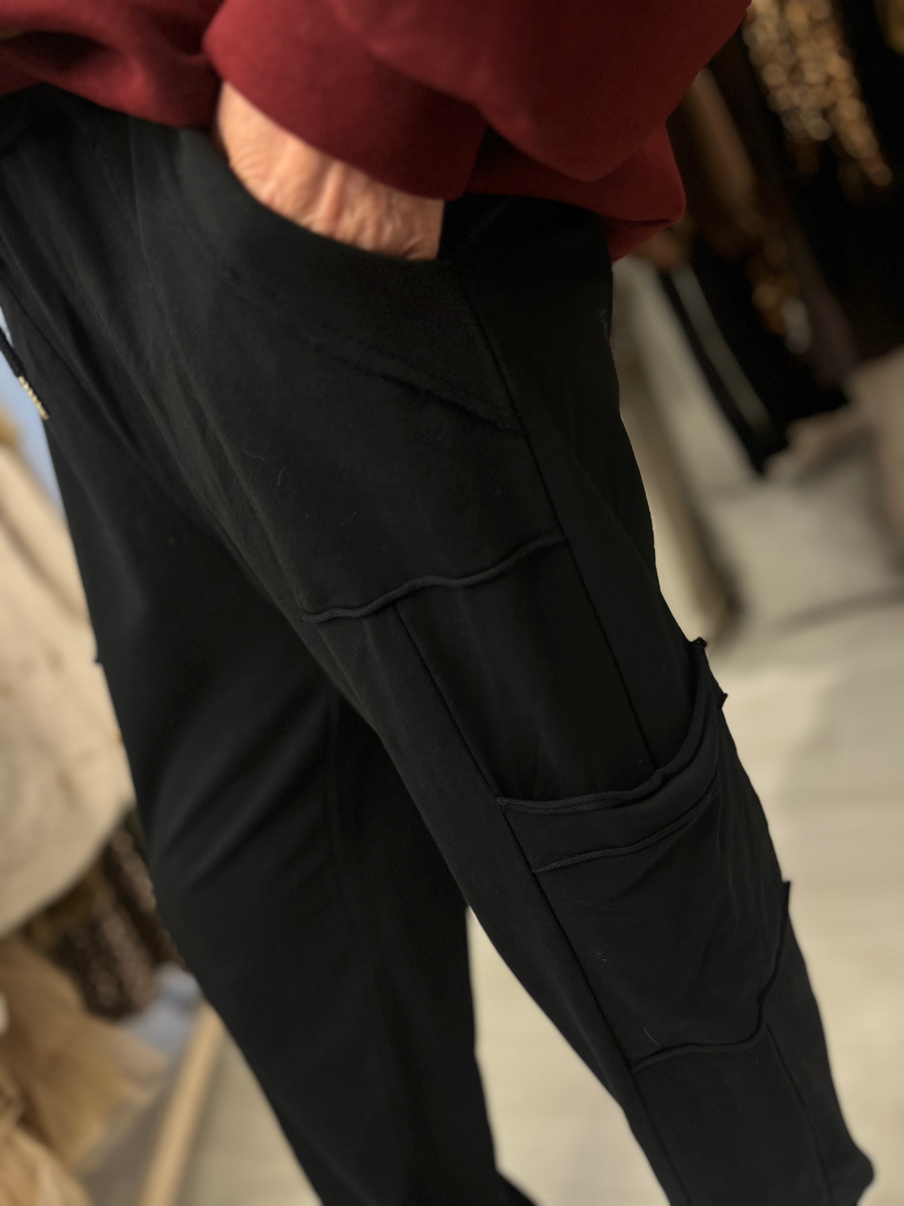 Exposed Hem Joggers