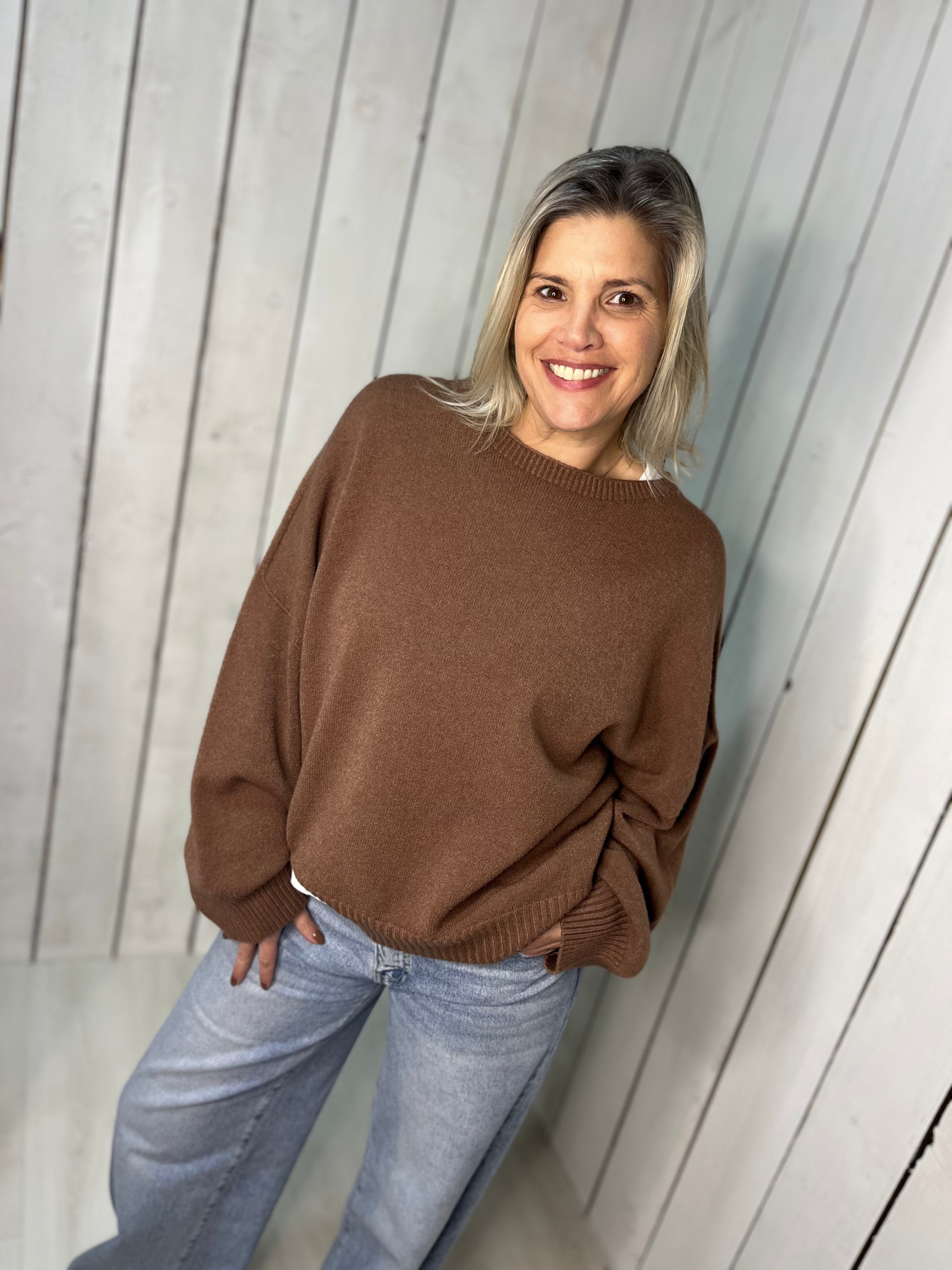 Luxe Karine Round Neck Heavy Knit