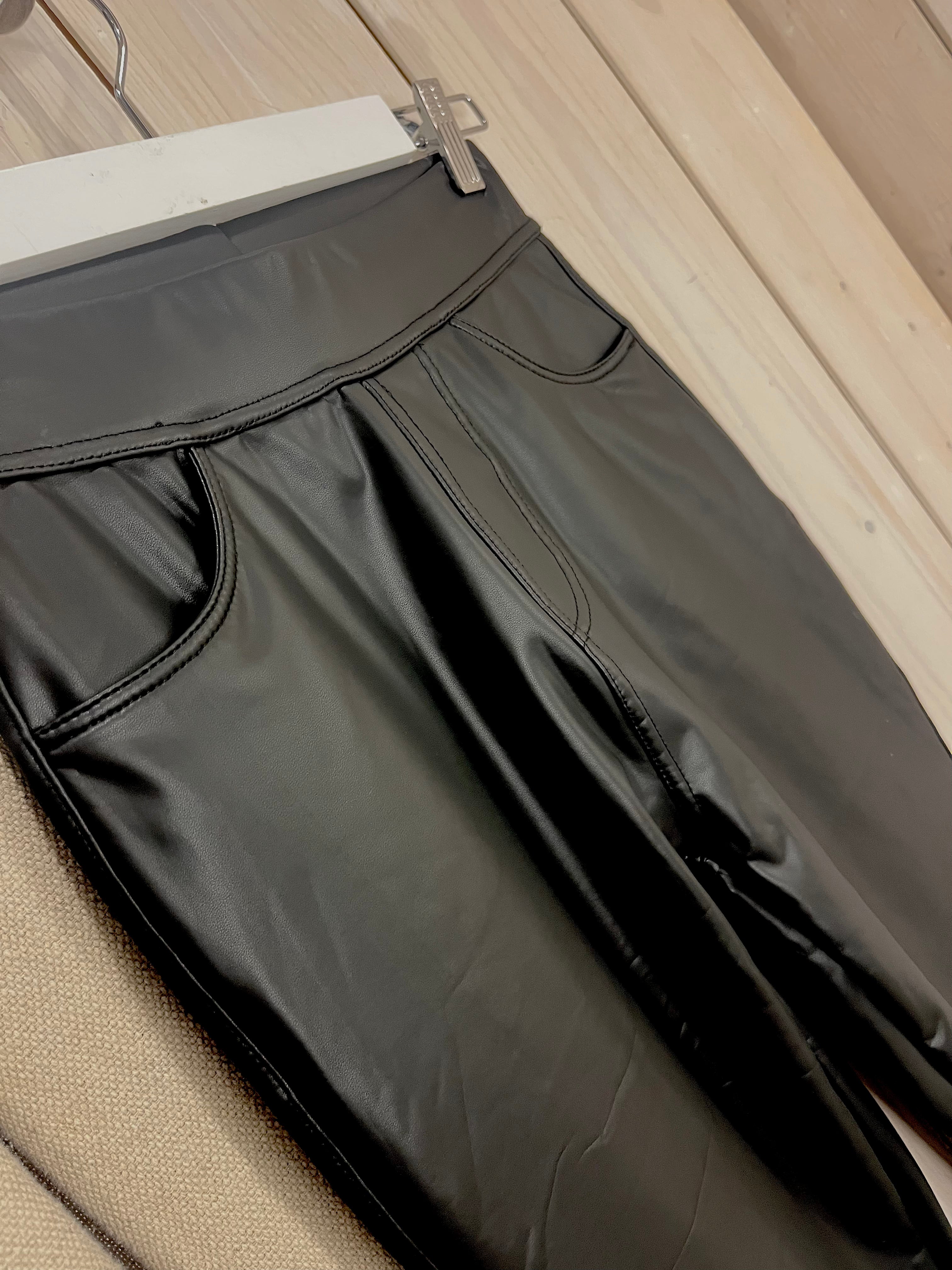 Faux Leather Skinny Trousers