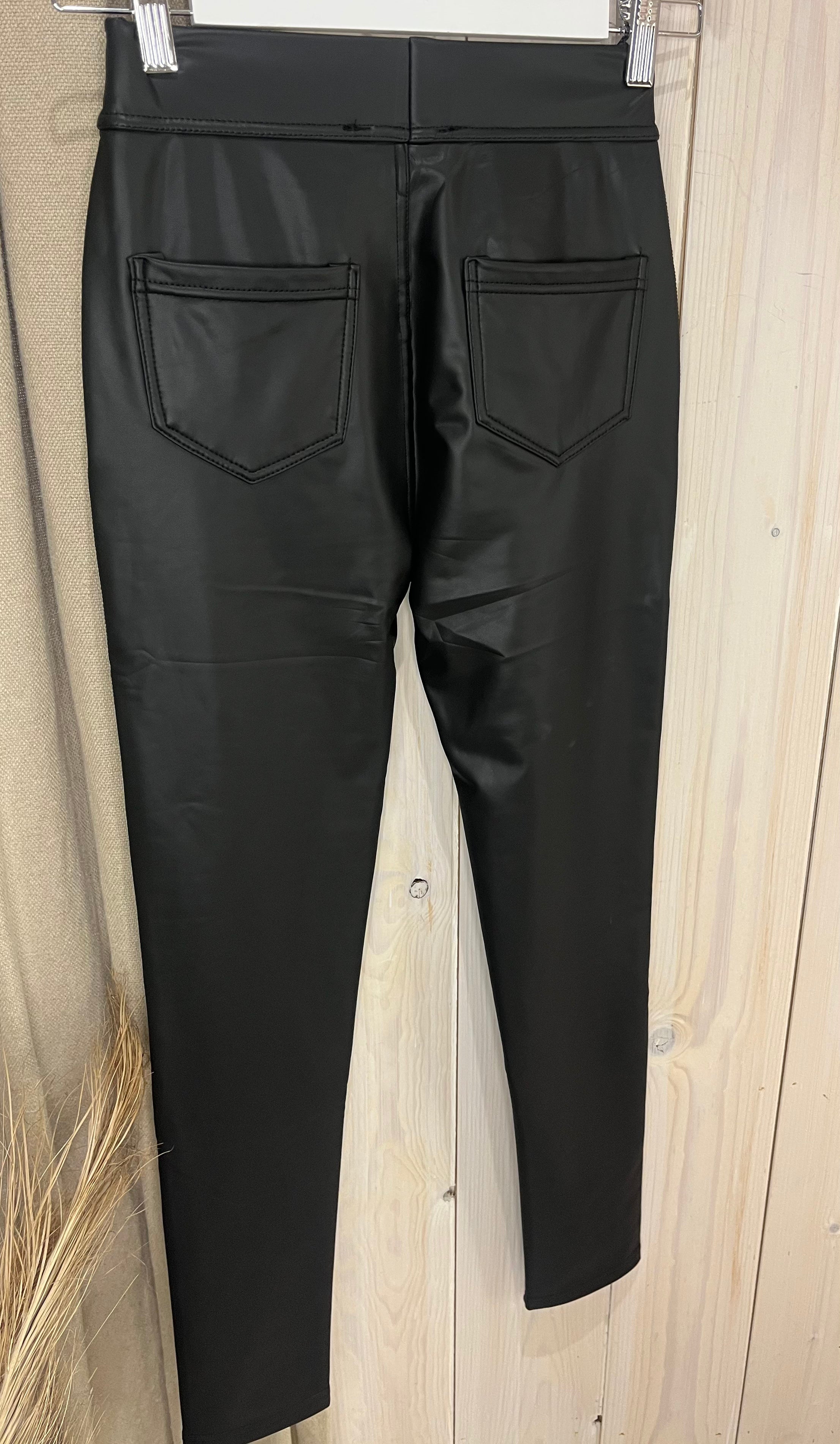 Faux Leather Skinny Trousers