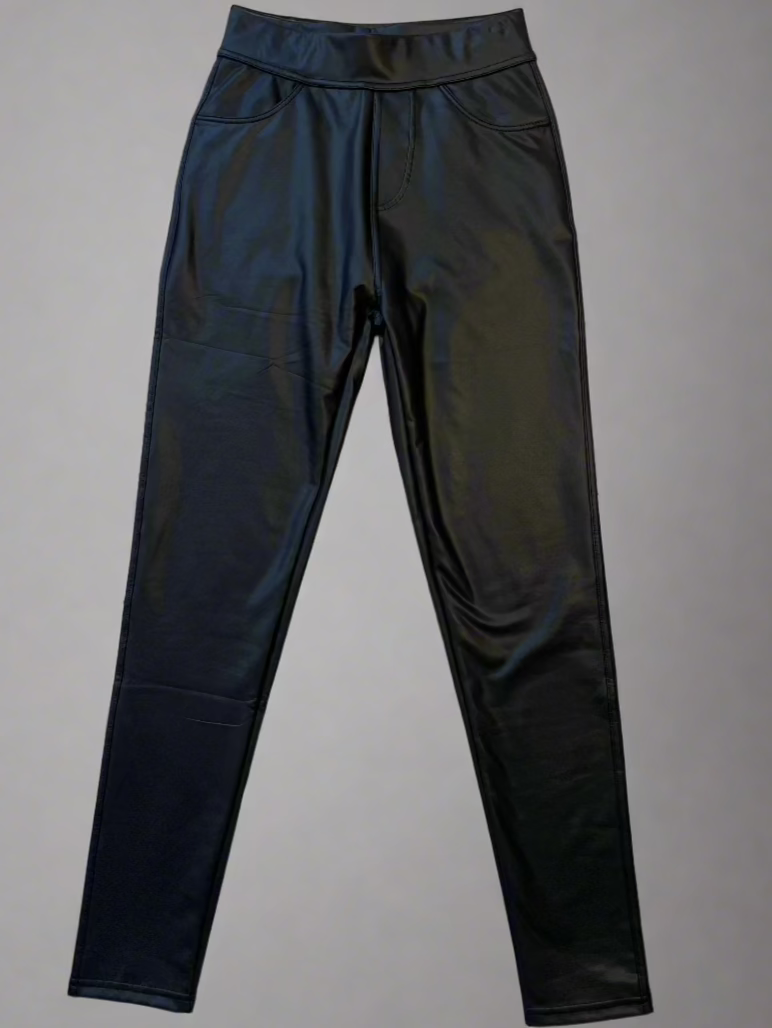 Faux Leather Skinny Trousers