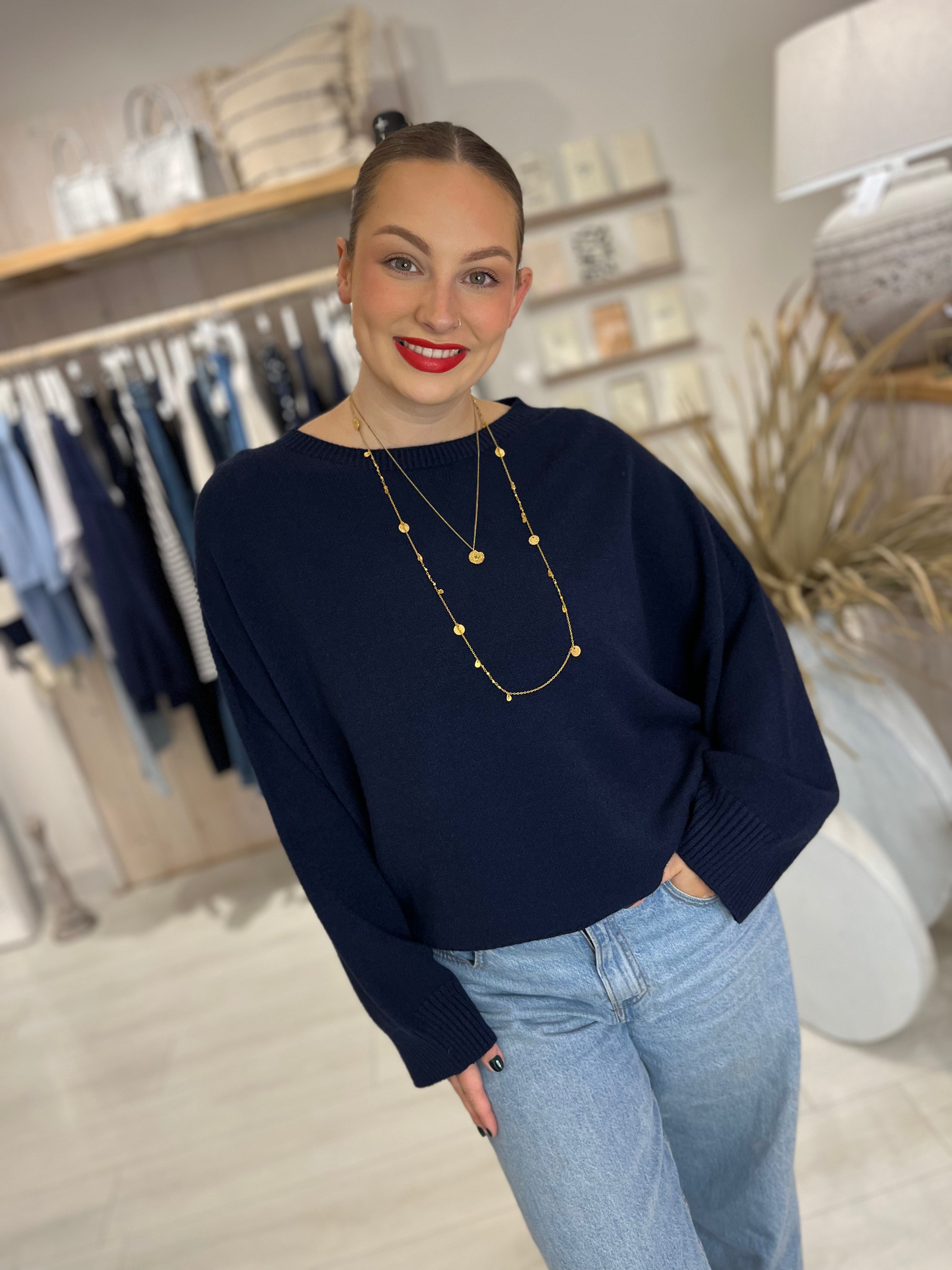 Luxe Karine Round Neck Heavy Knit