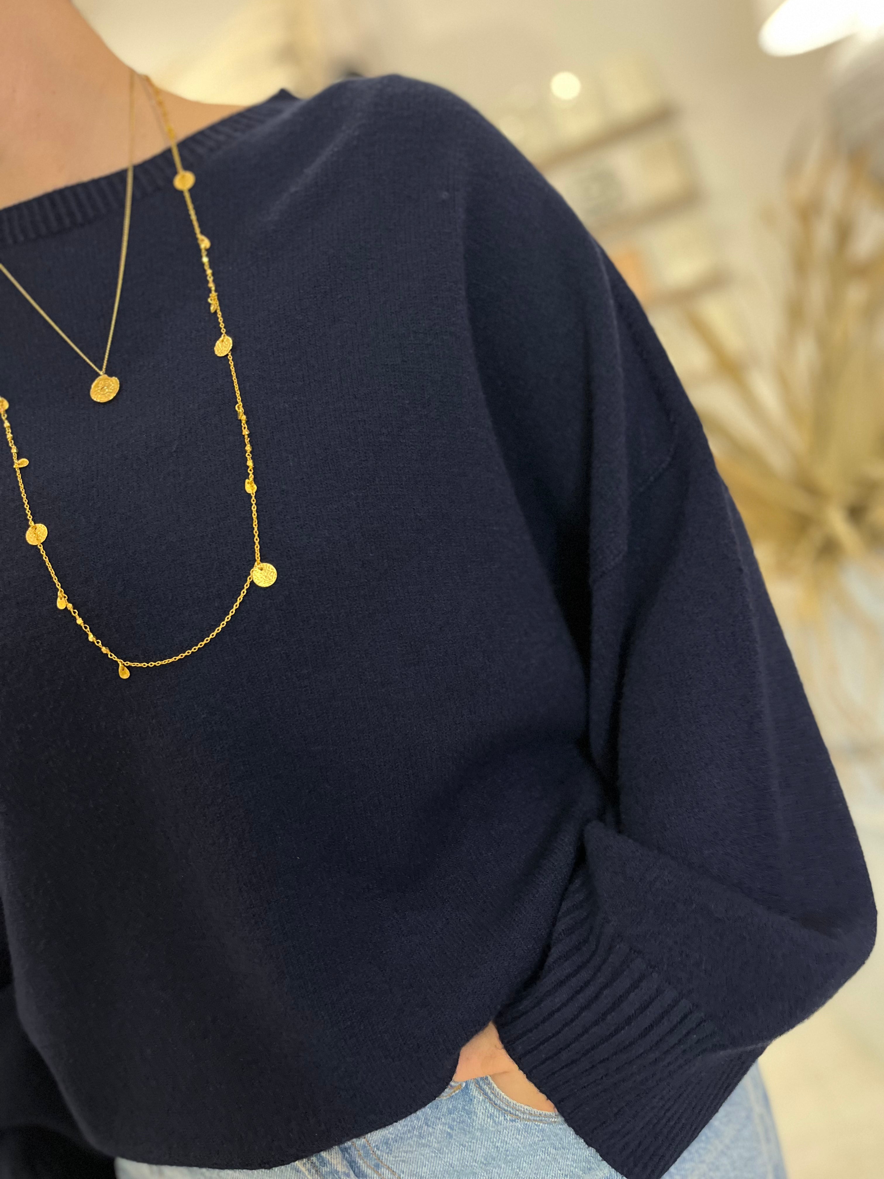 Luxe Karine Round Neck Heavy Knit