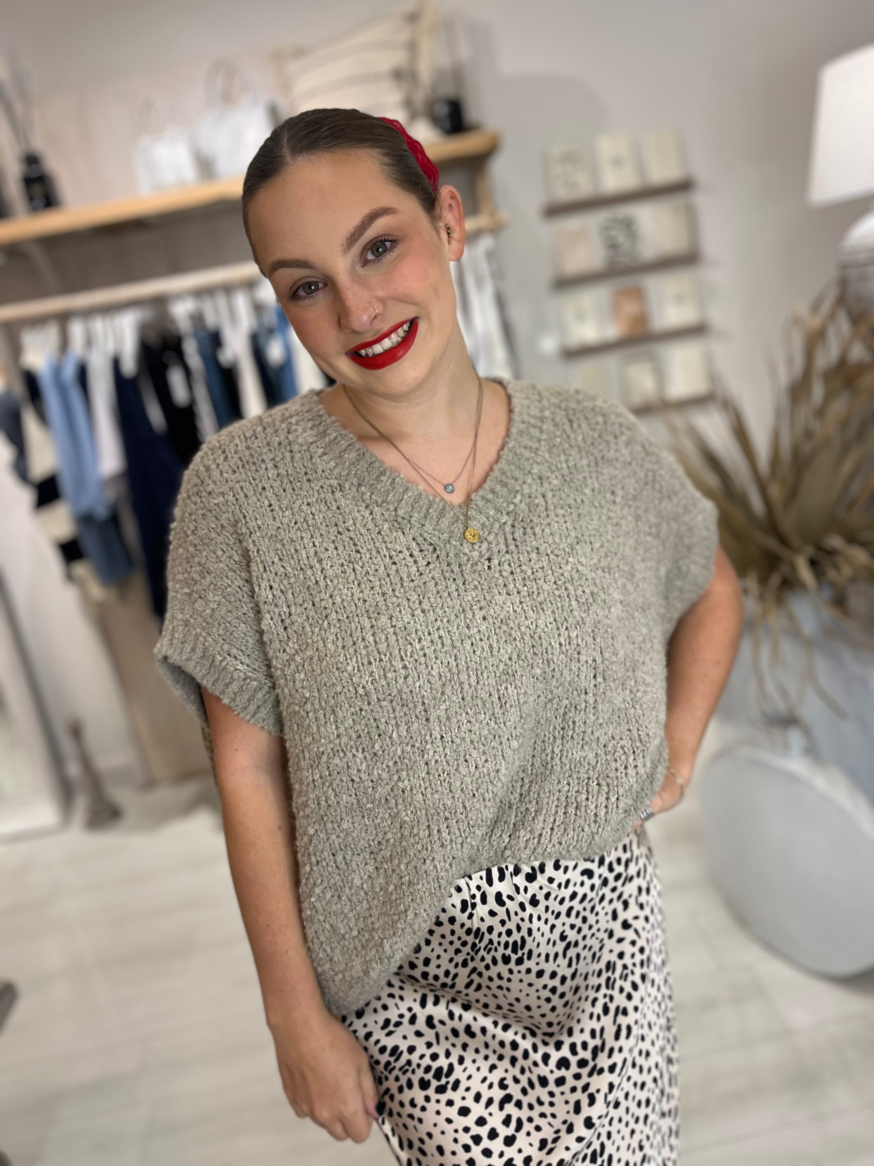 Belara Popcorn Tank Knit