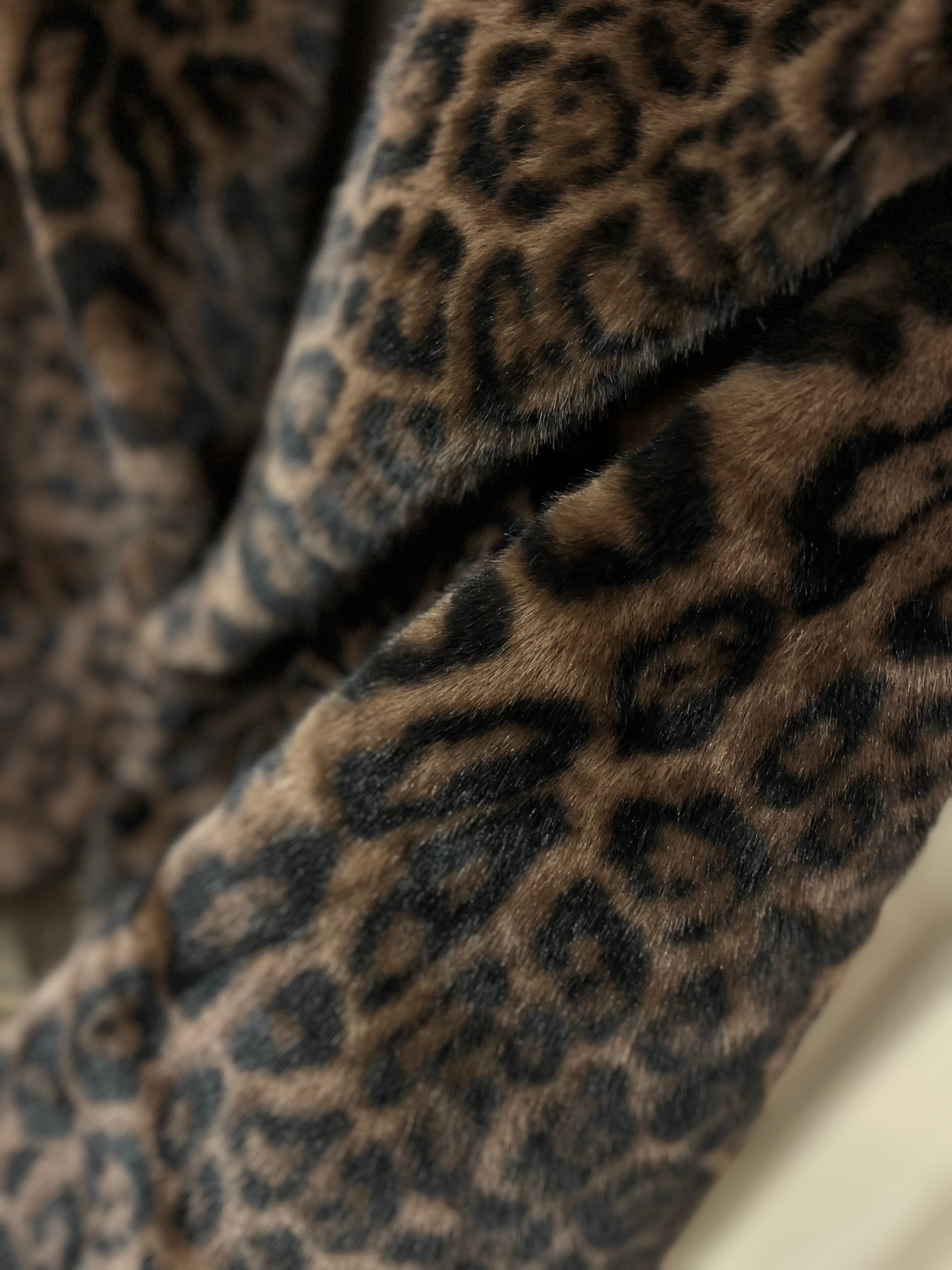 Faux Fur Leopard Coat