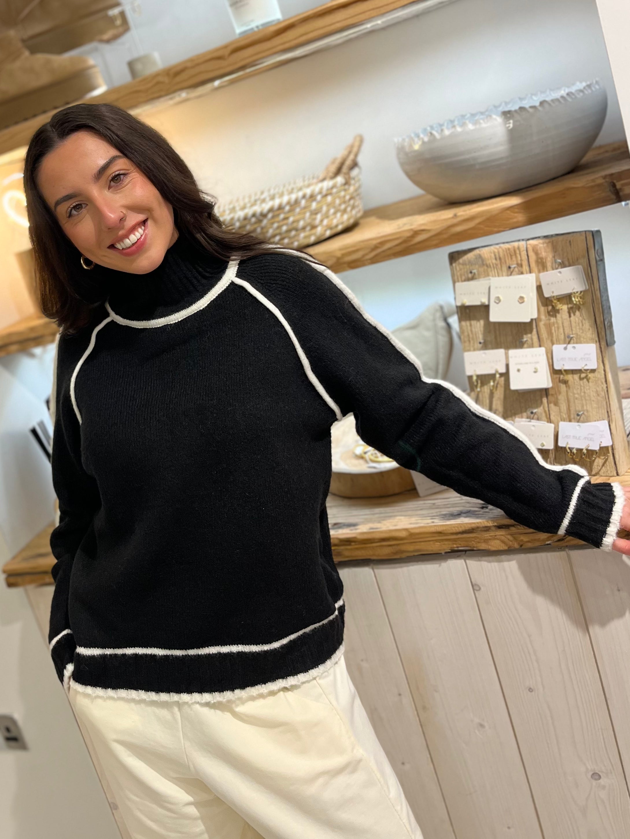 High Neck Piping Jumper