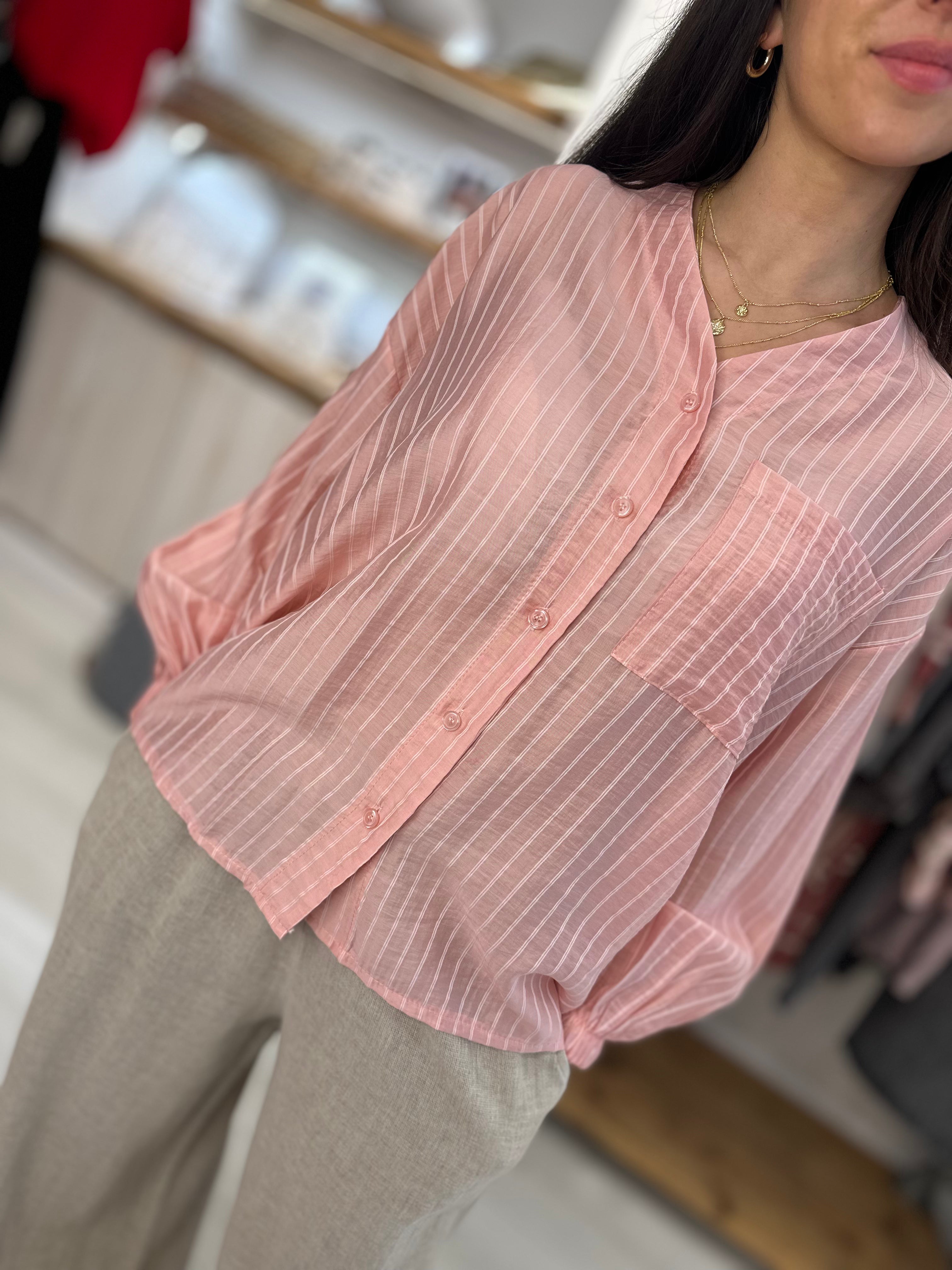 Sammy Boyfriend Striped Shirt