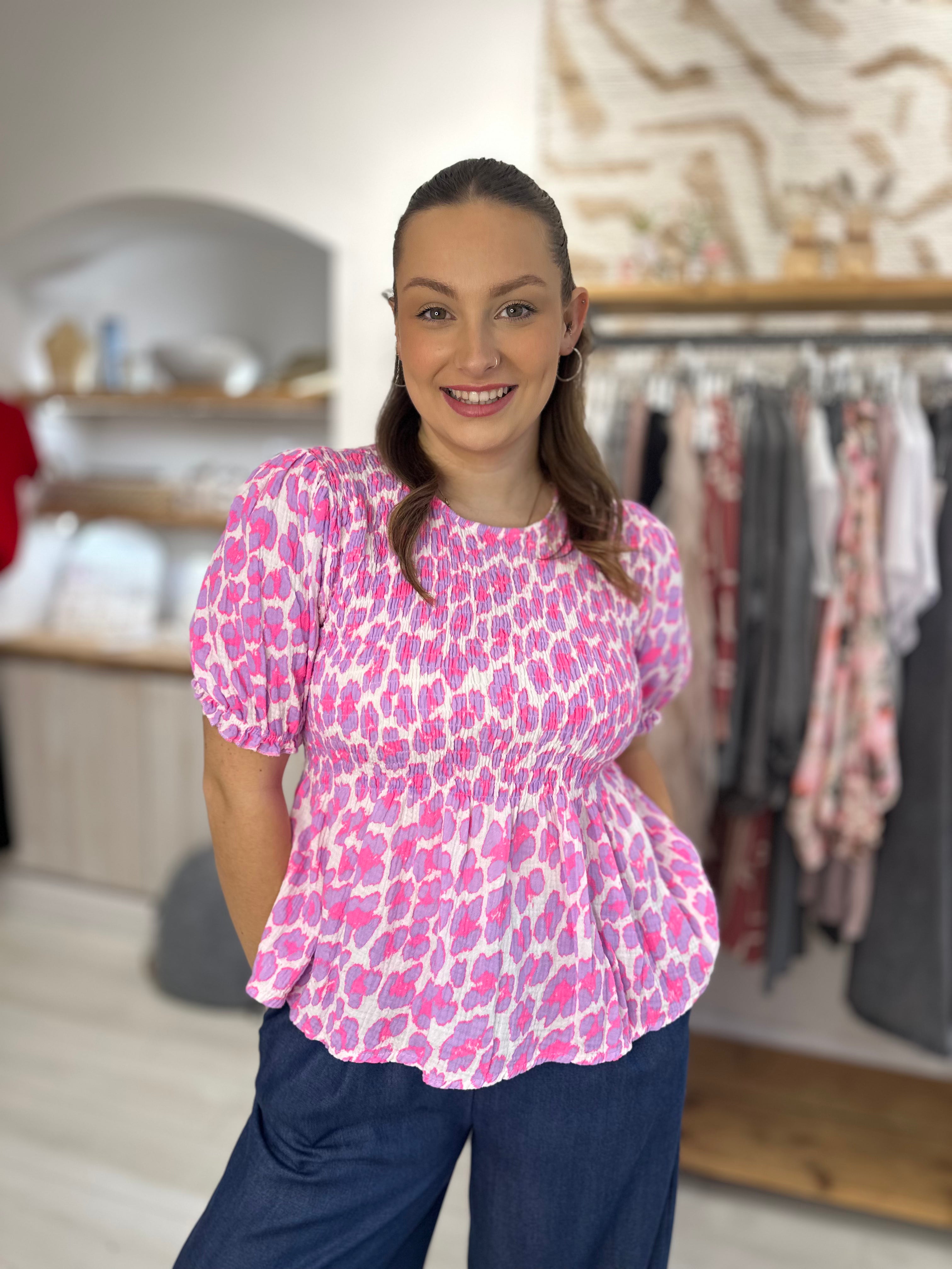 Leopard Stretch Top