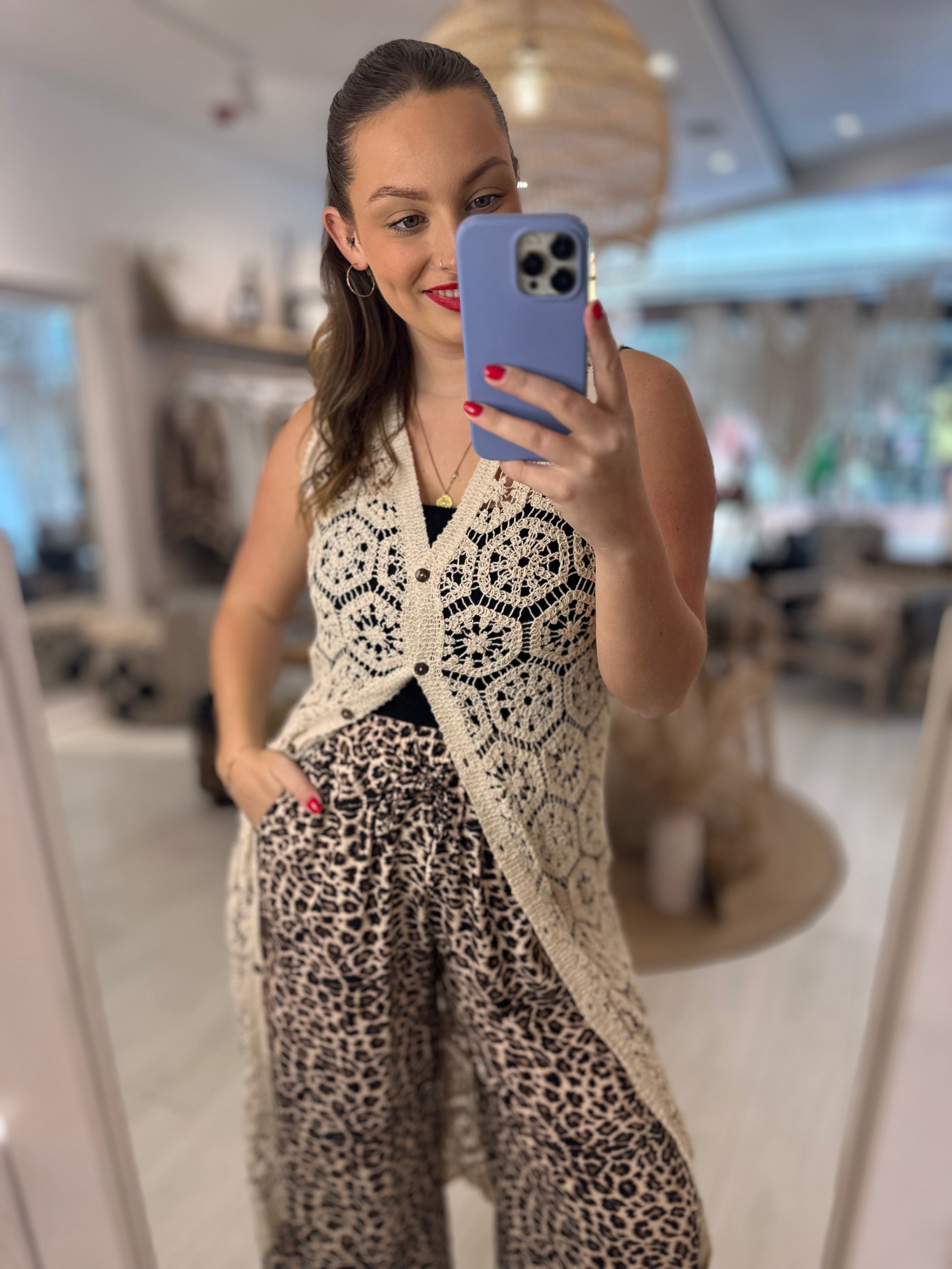 Delilah Crochet Waistcoat