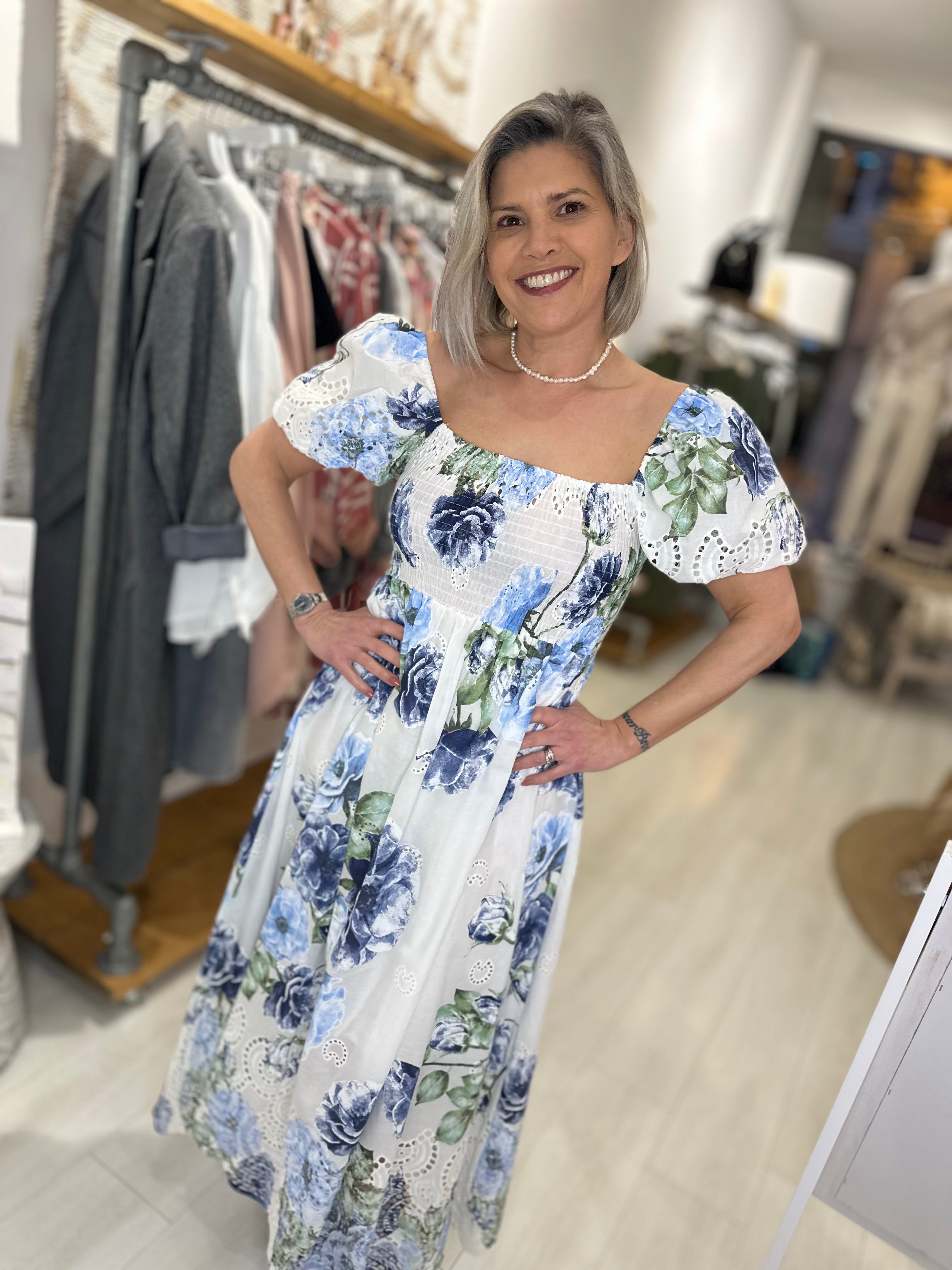 Elizabeth Elasticated Maxi Dress