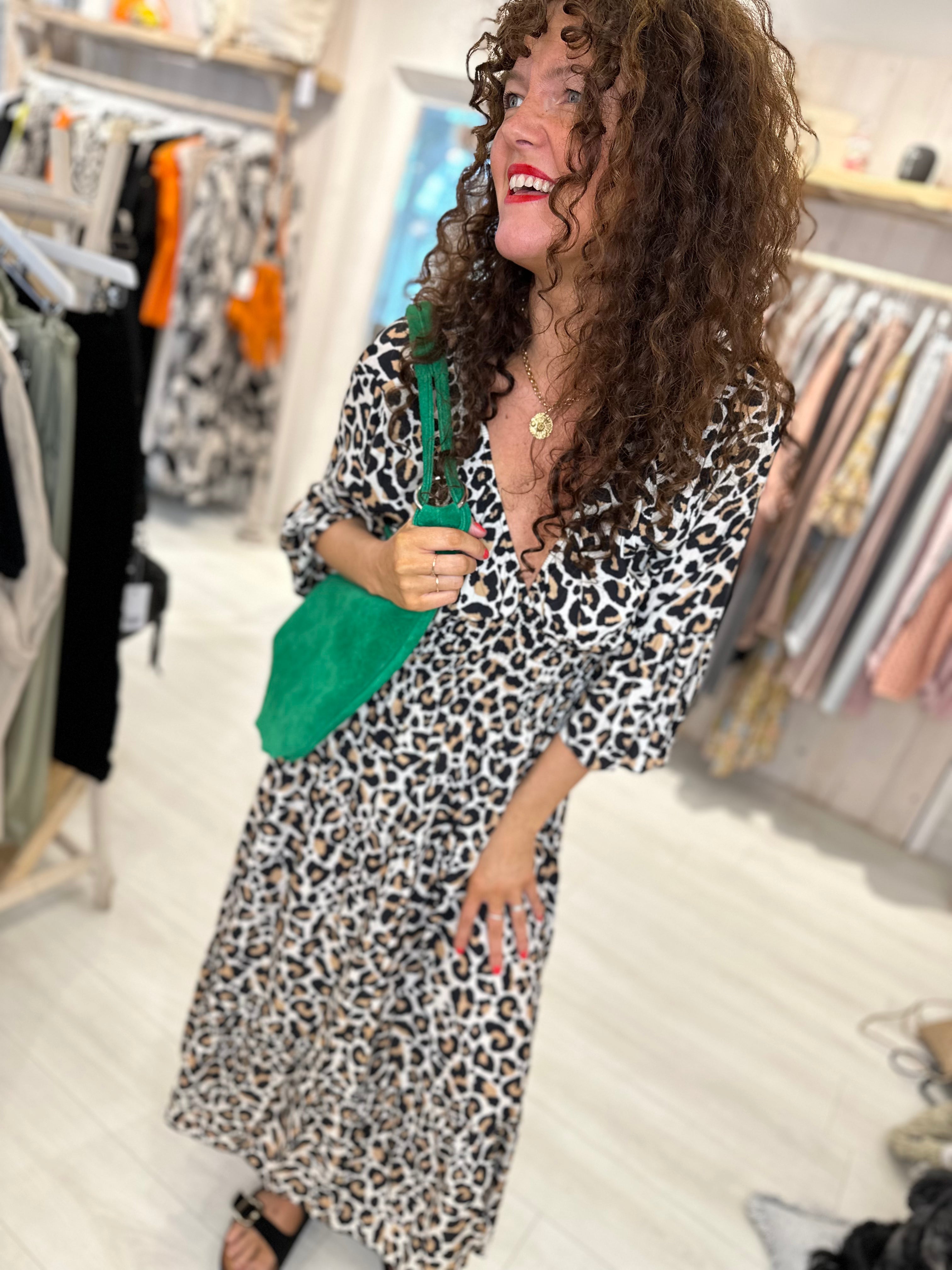 Raquel Leopard Print Dress