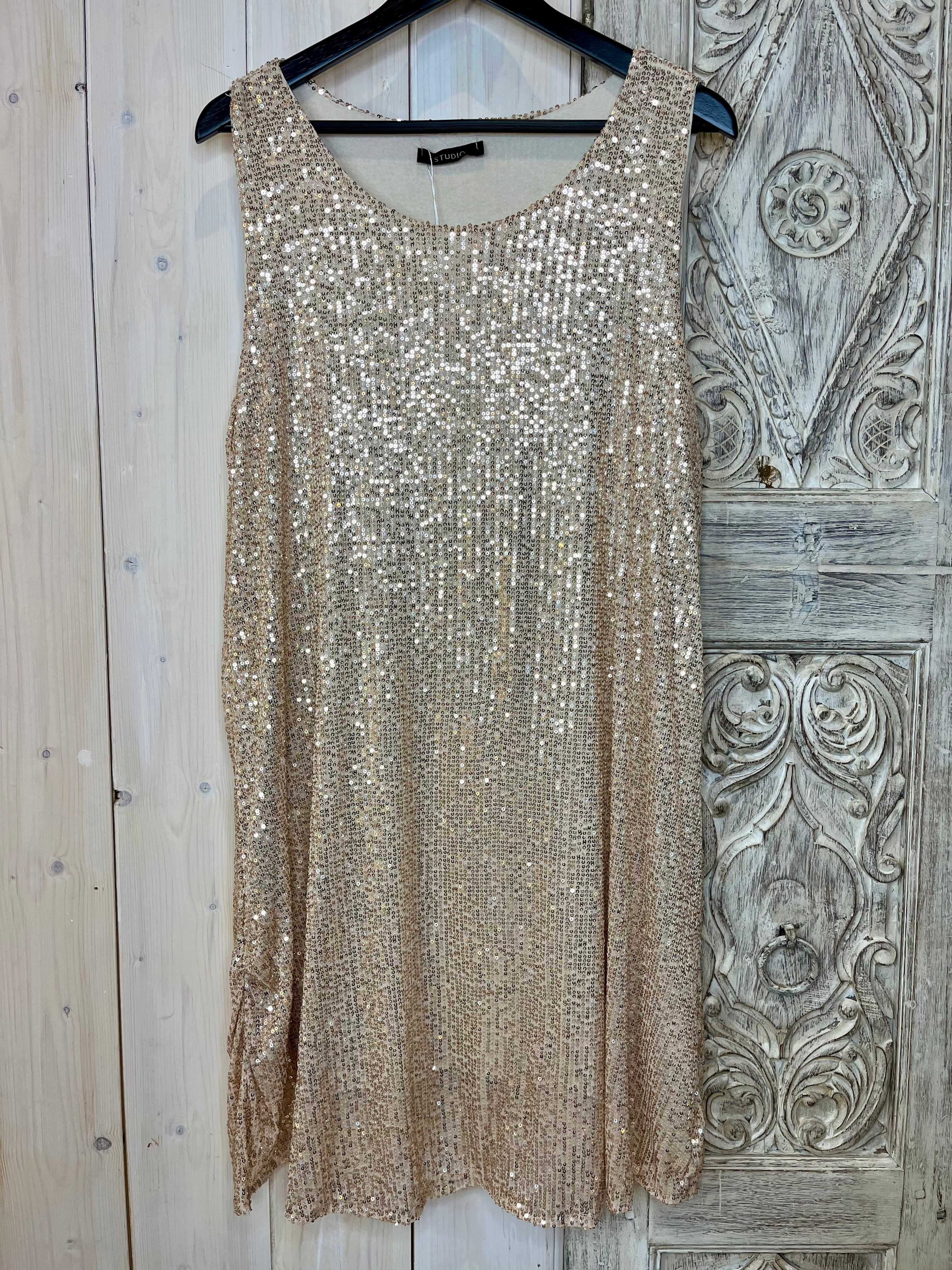 Sequin Sleeveless Tunic Dress