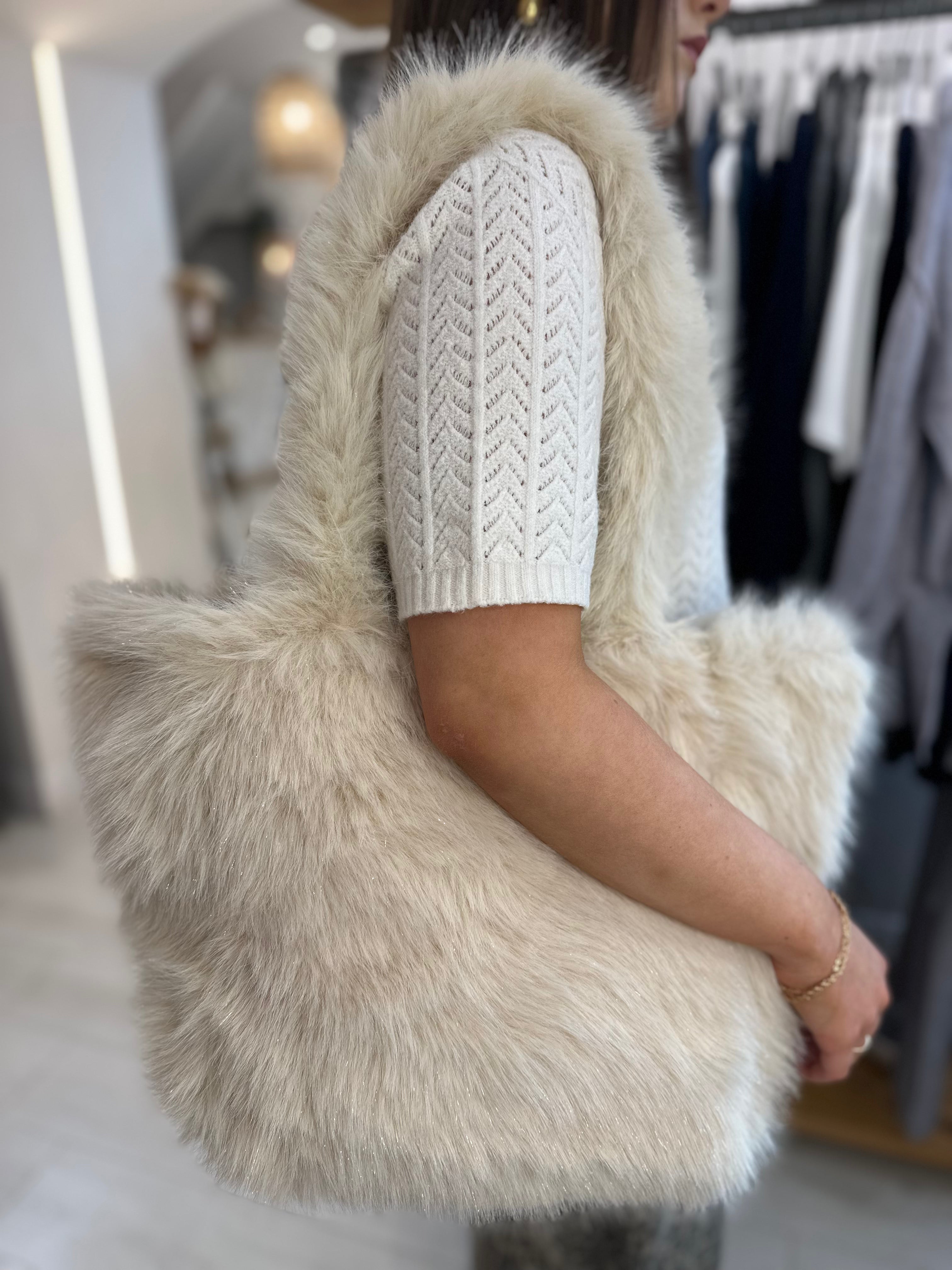 Faux Fur Bucket Bag