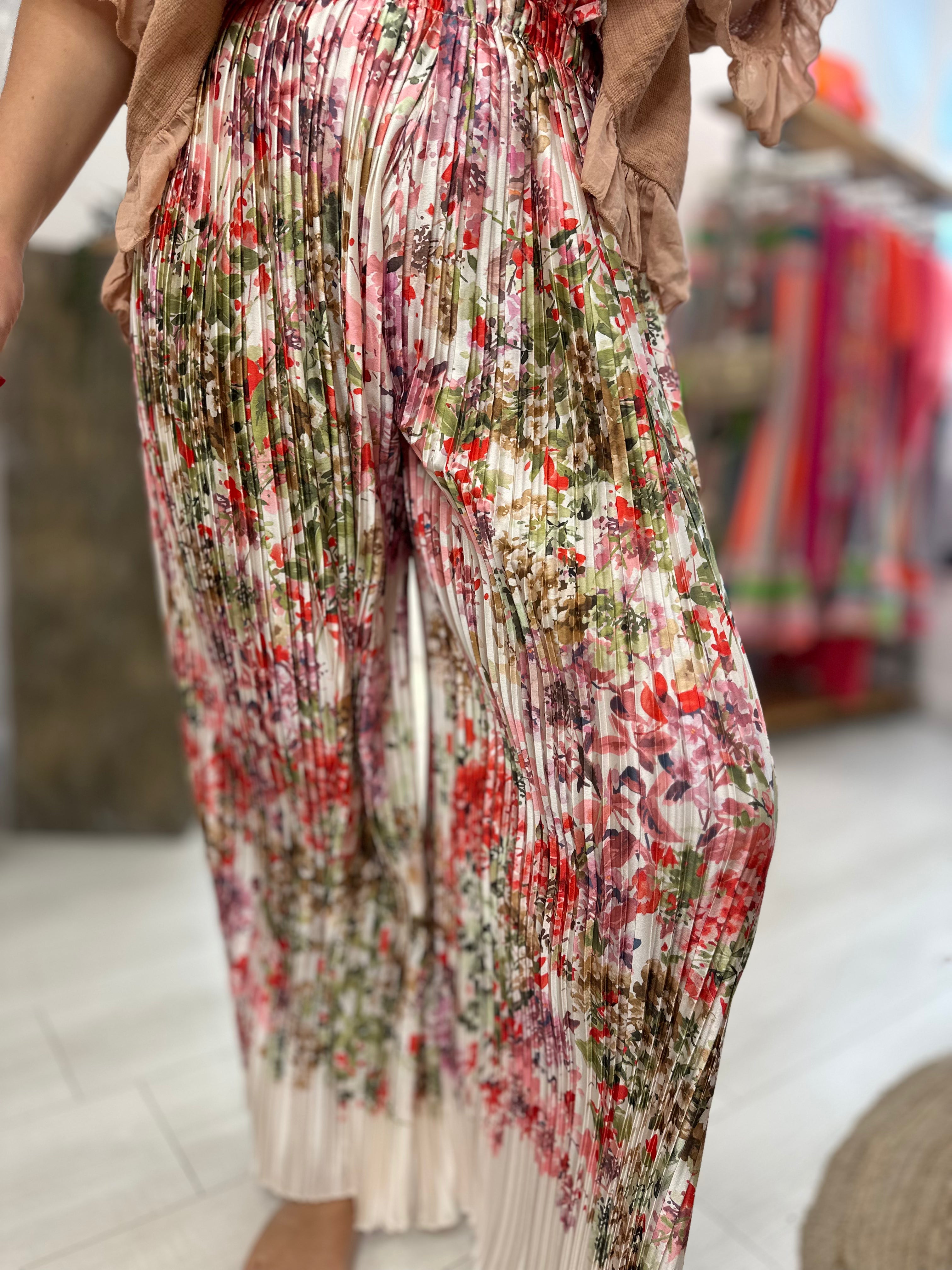 Florence Pleated Floral Trouser