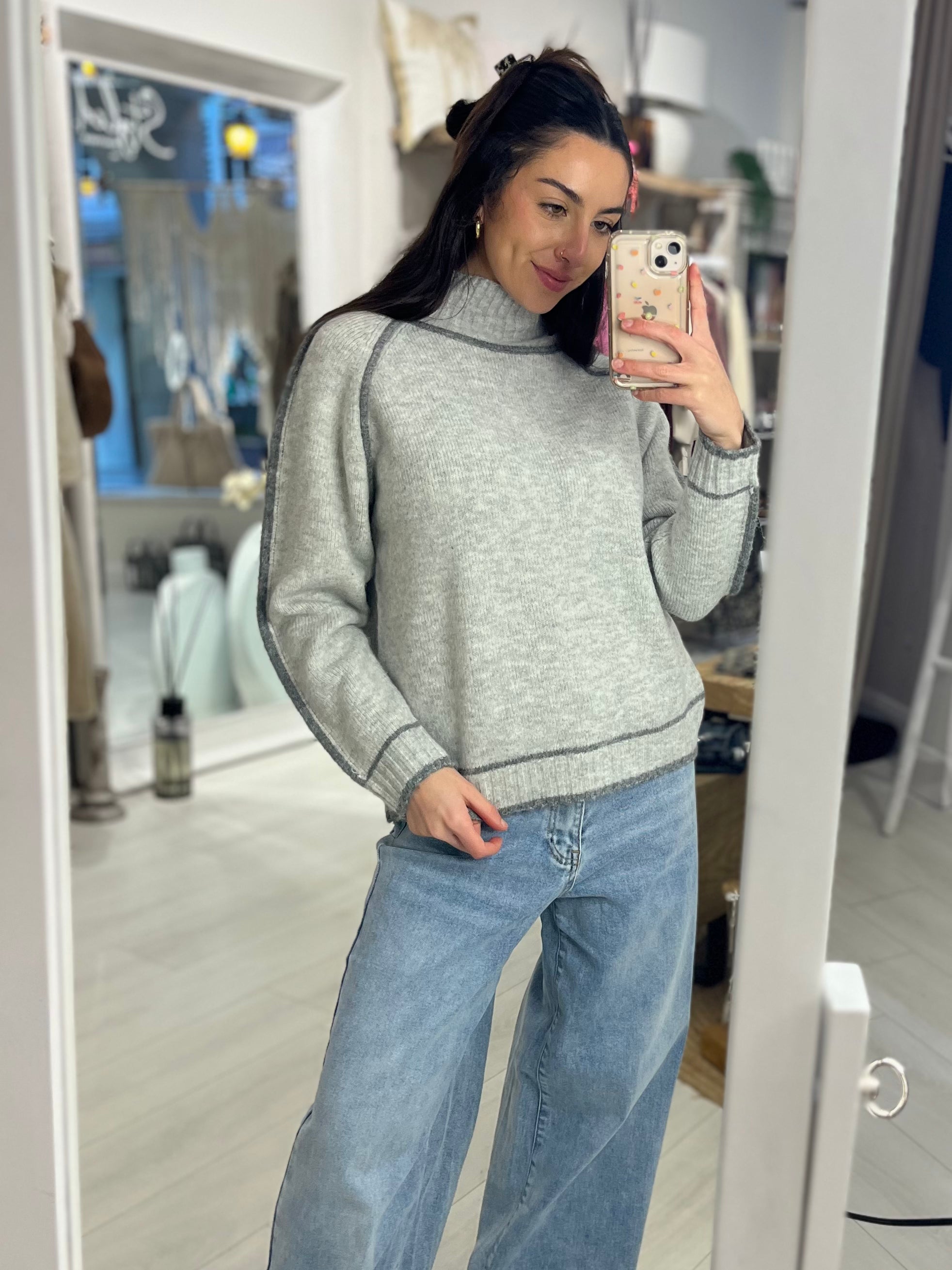 High Neck Piping Jumper