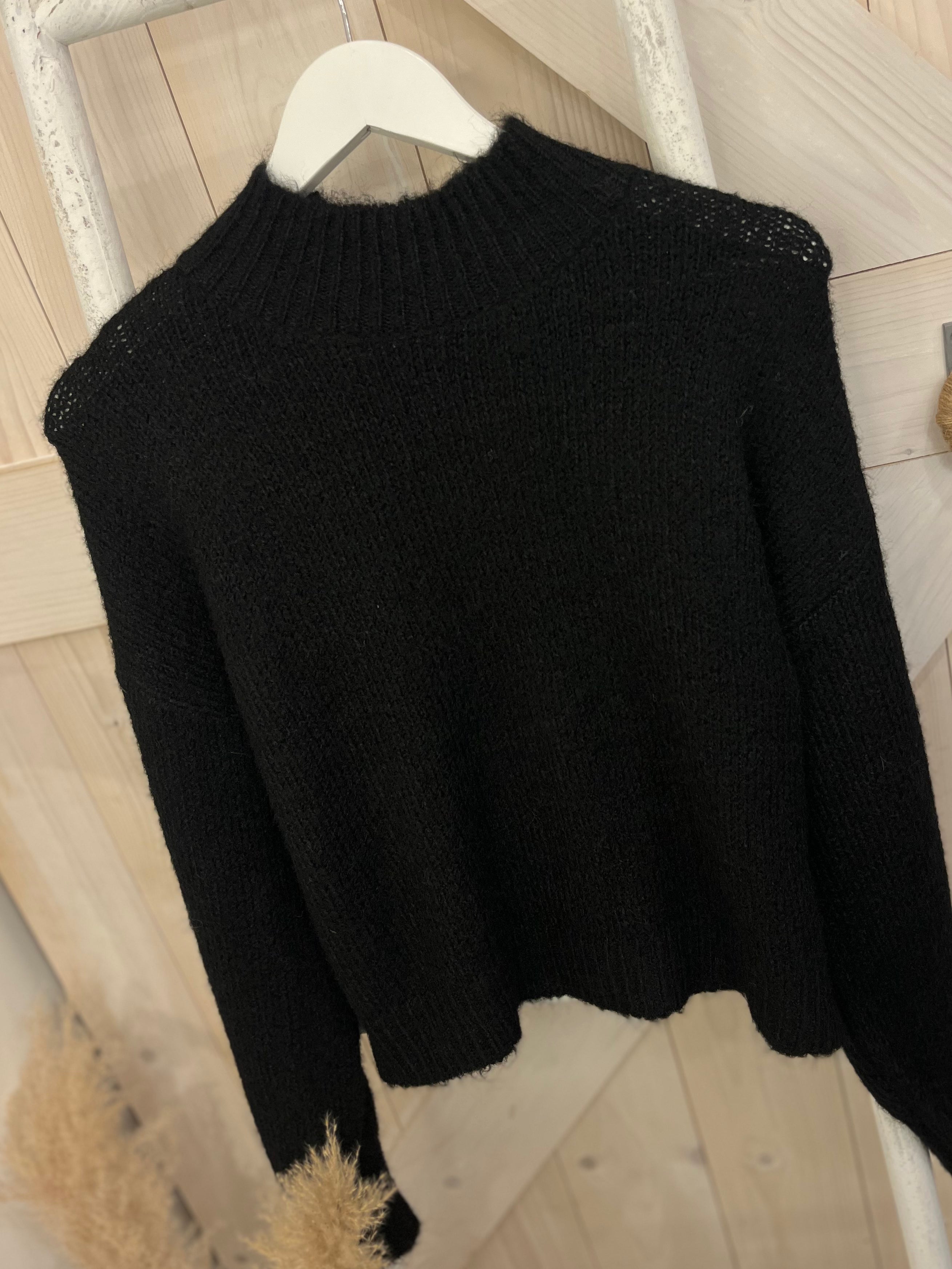Mohair Blend Knit High Neck Jumper