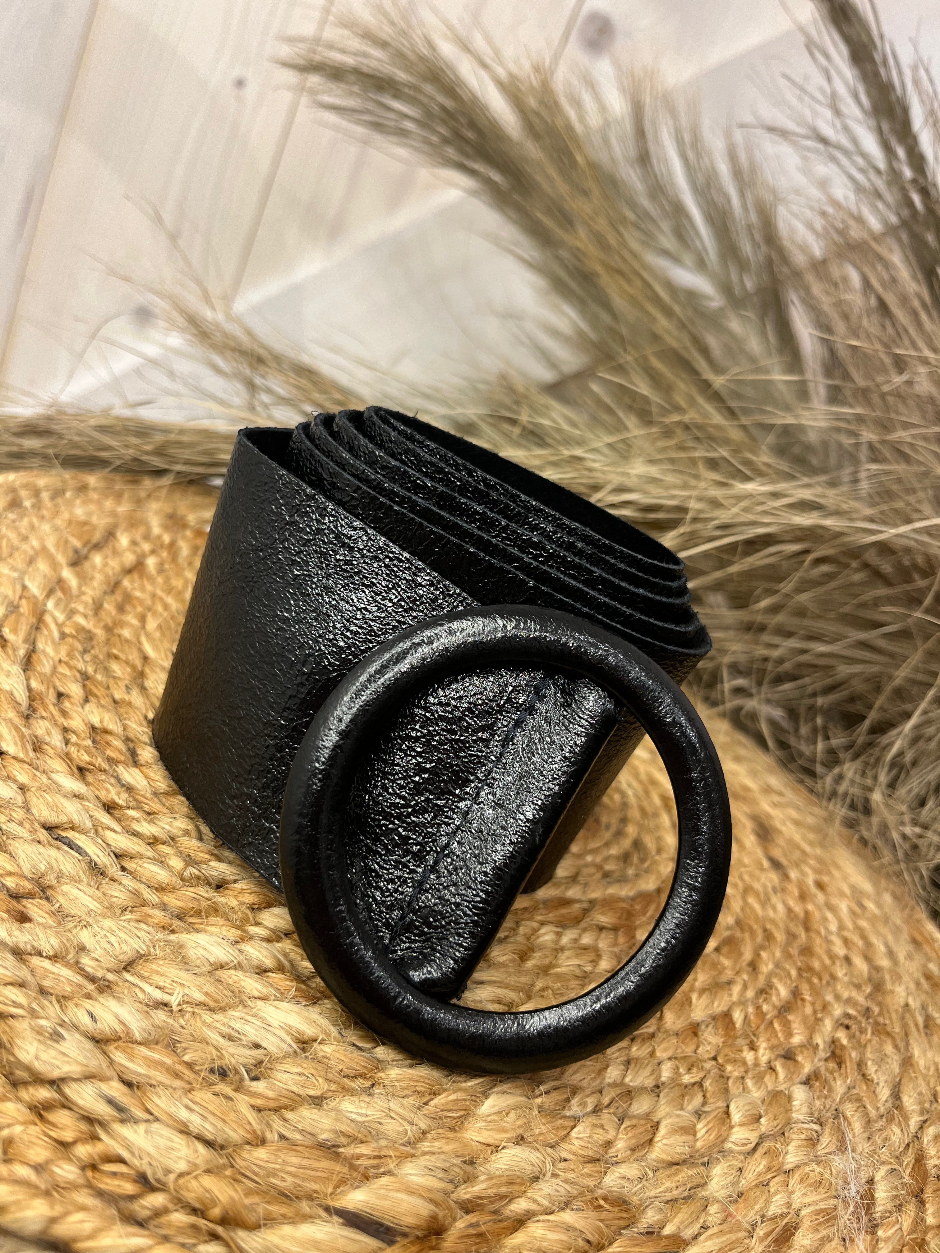 Leather Wide Belt