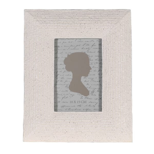 Distressed White Photo Frame