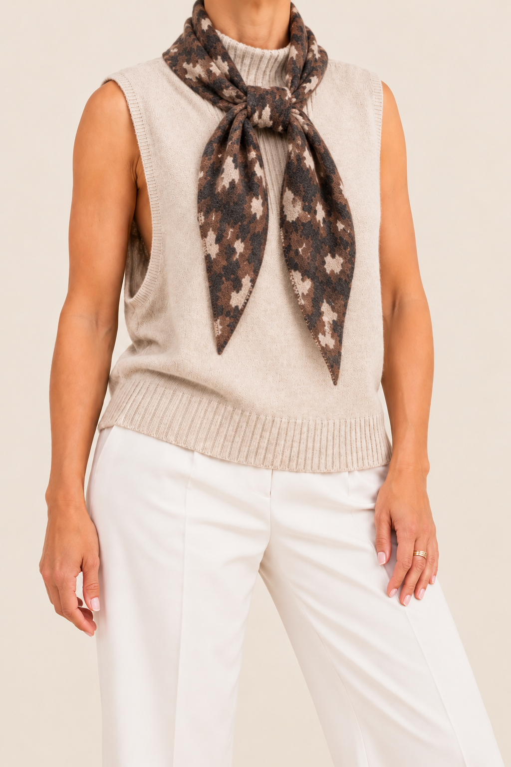 Leopard Print Triangle Scarf