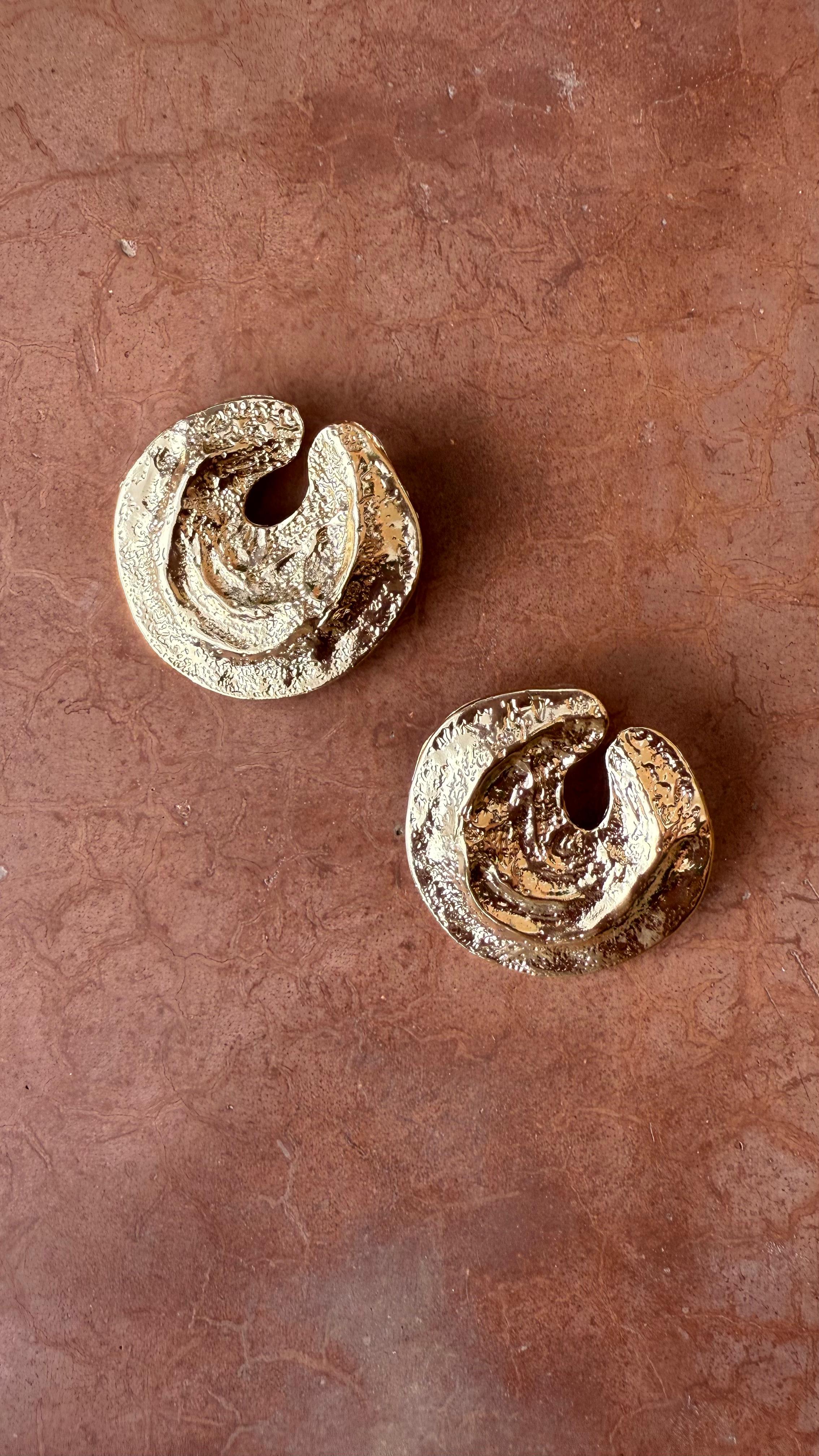 Hammered Disc Earrings