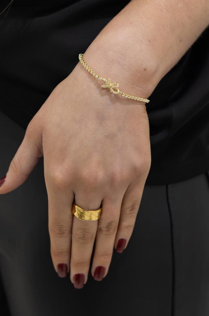 Misshape C-shaped Curve Ring - Gold