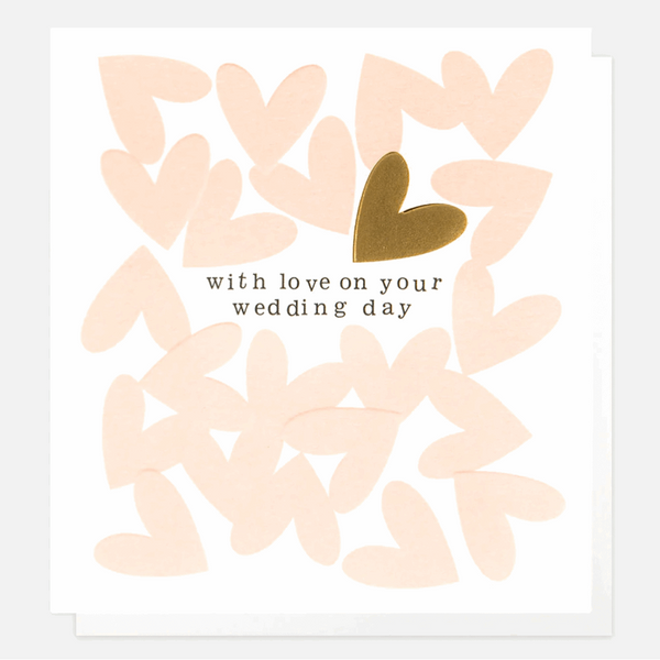 Hearts 'With Love On Your Wedding Day' Card