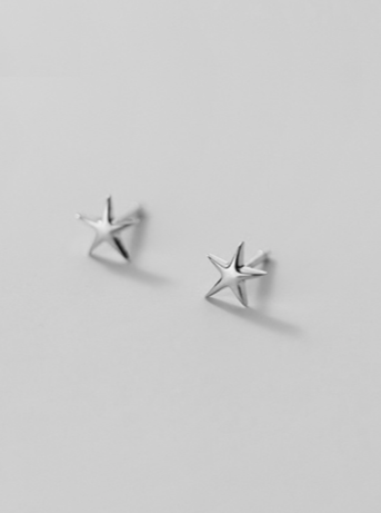 Starfish Silver Stud