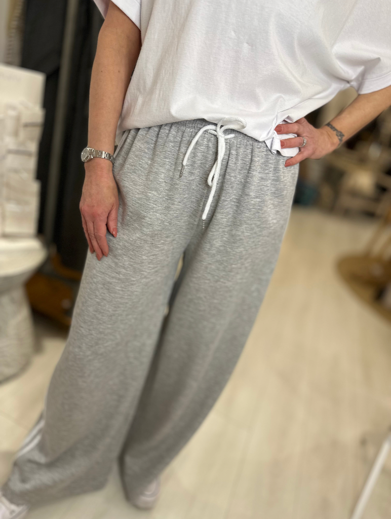 Side Stripe Wide Leg Trousers
