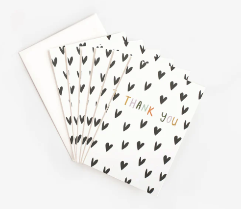 THANK YOU SCATTERED HEARTS CARD