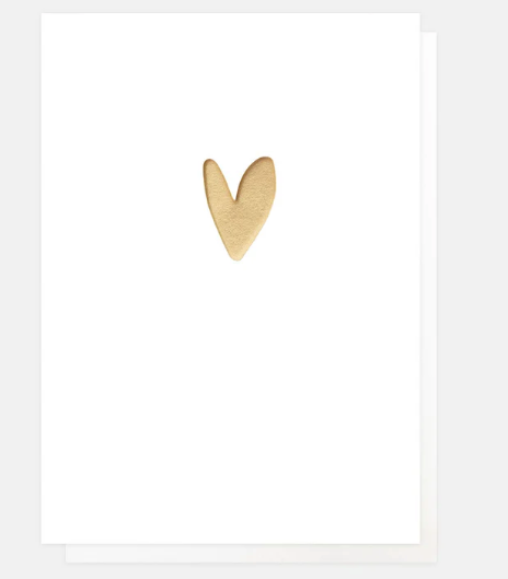 BLANK GOLD HEART CARD