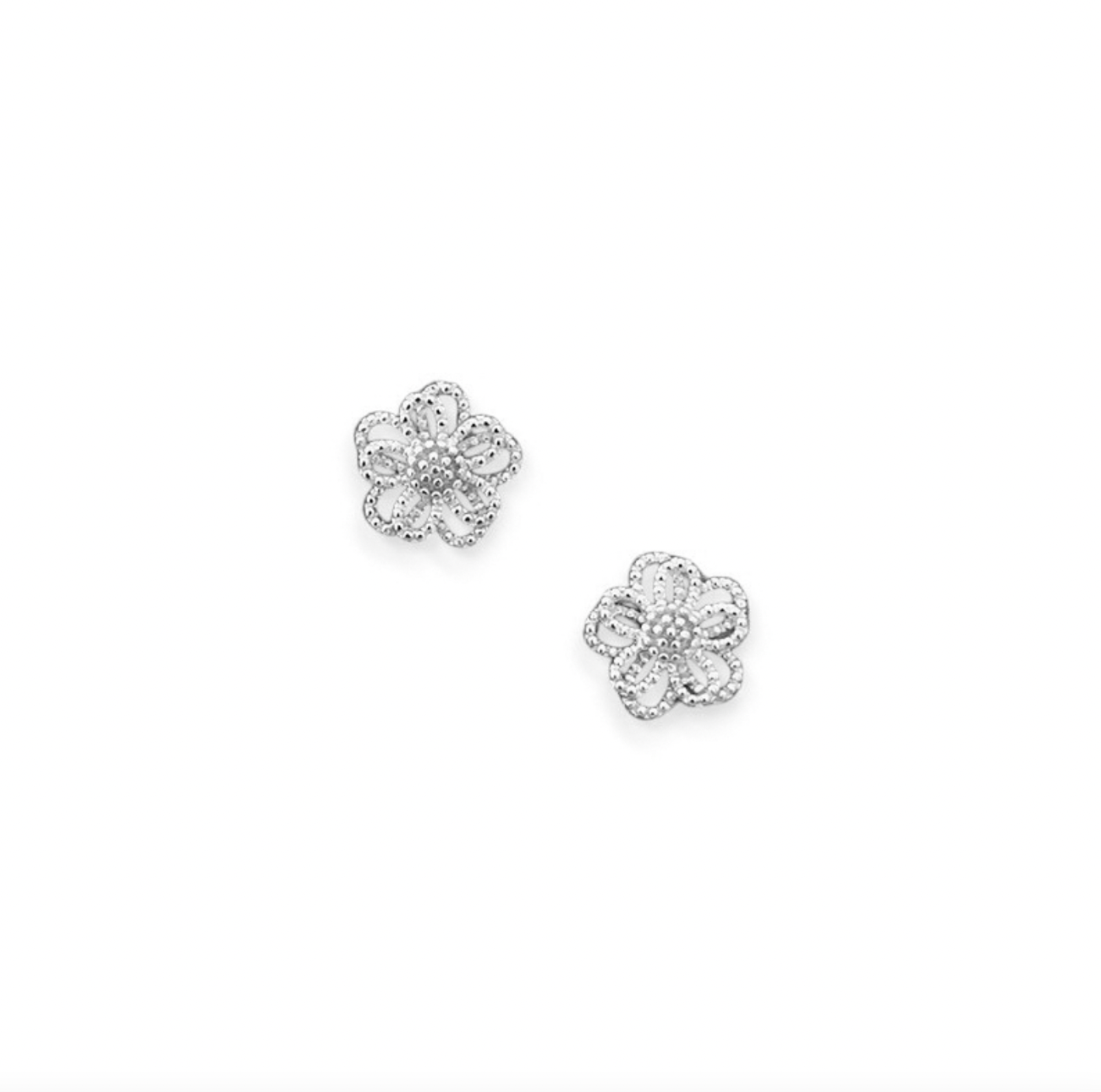 Layered outline petal earring