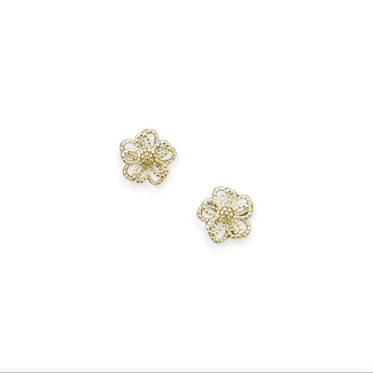 Layered outline petal earring
