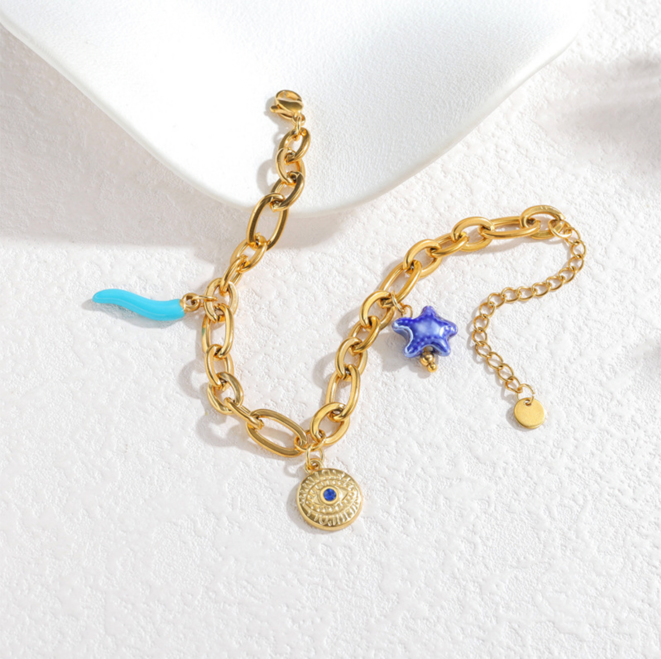 Evil eye charm bracelet